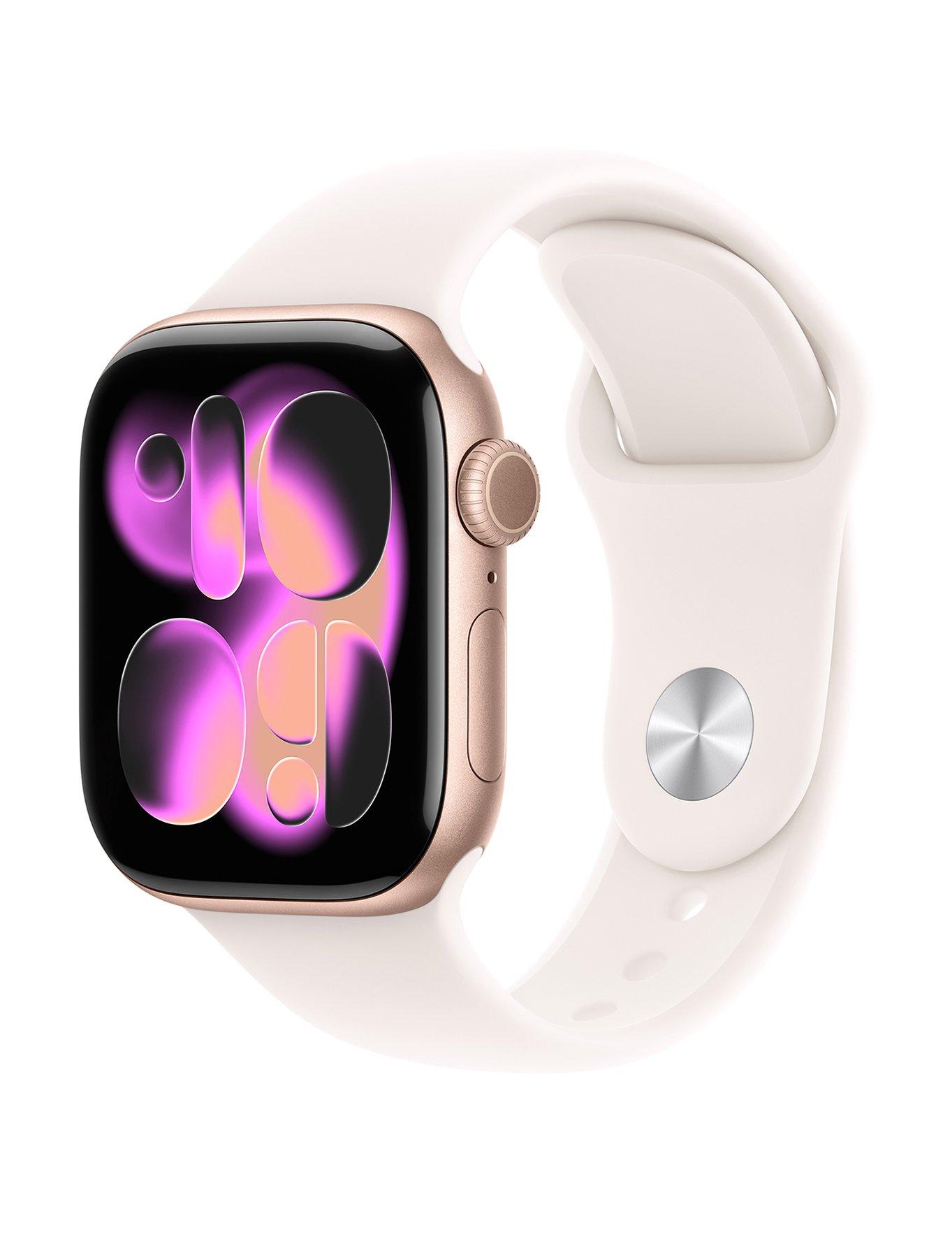 Apple Watch Series 11 (GPS) 42mm Rose Gold Aluminium Case with Light Blush Sport Band - M/L