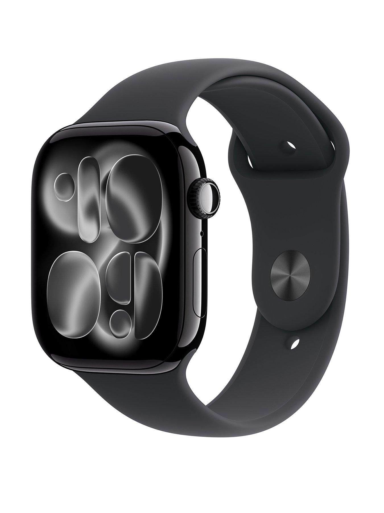 Apple Watch Series 11 (GPS) 46mm Jet Black Aluminium Case with Black Sport Band - M/L