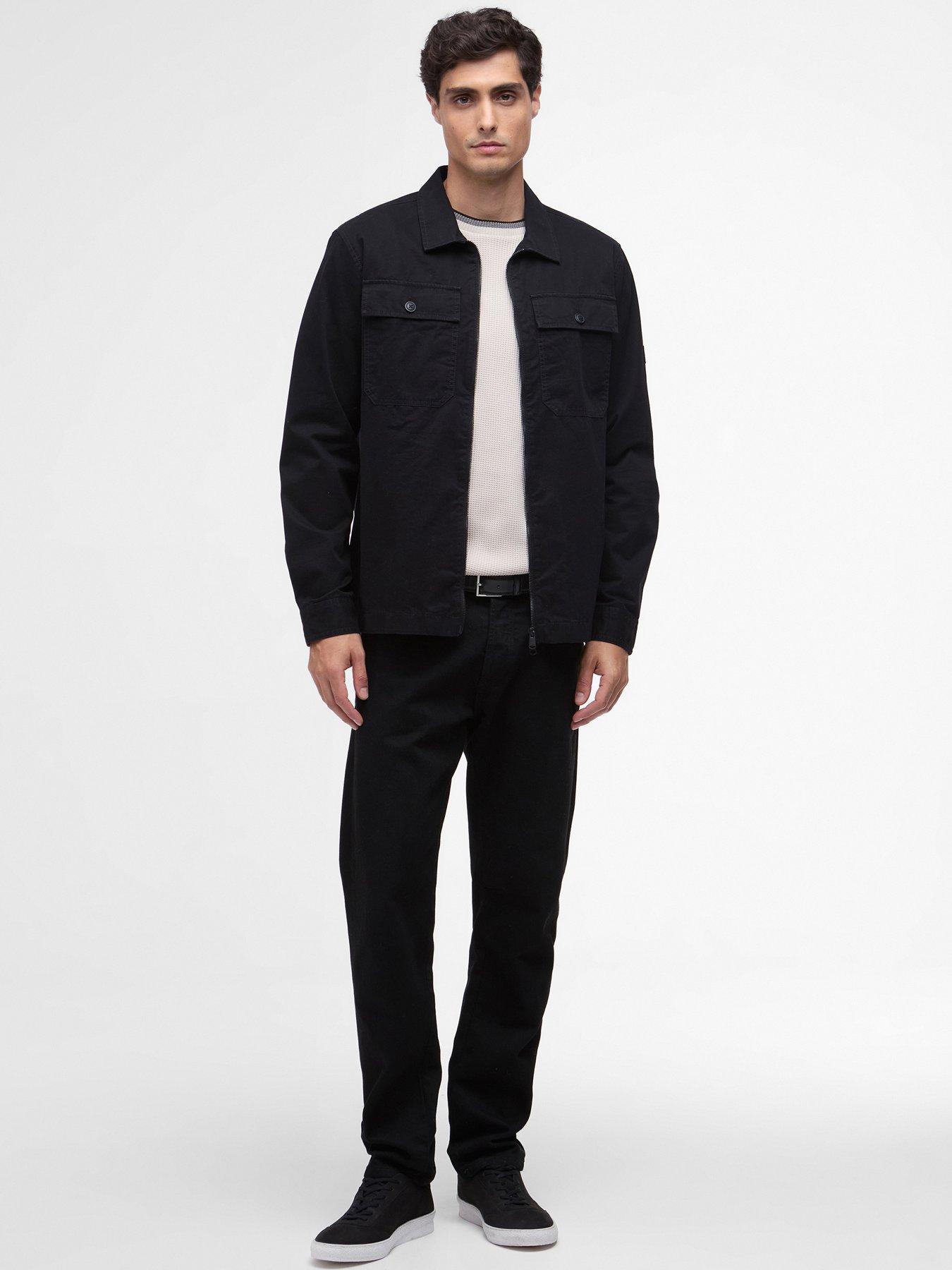 Image 3 of 5 of Barbour International Arkle Cotton Twill Military Overshirt - Black