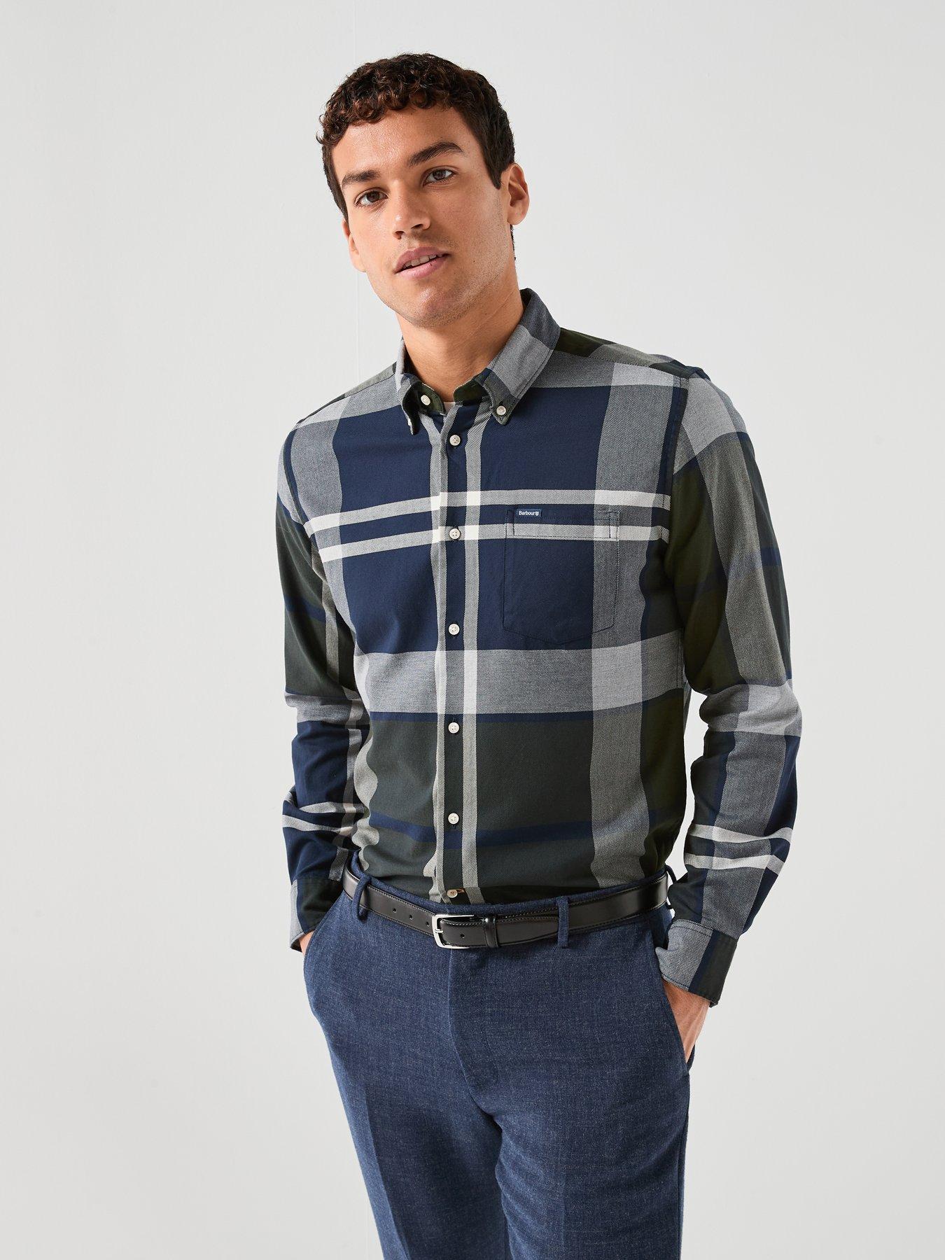 Barbour Dunoon Tartan Tailored Long Sleeve Shirt - Navy