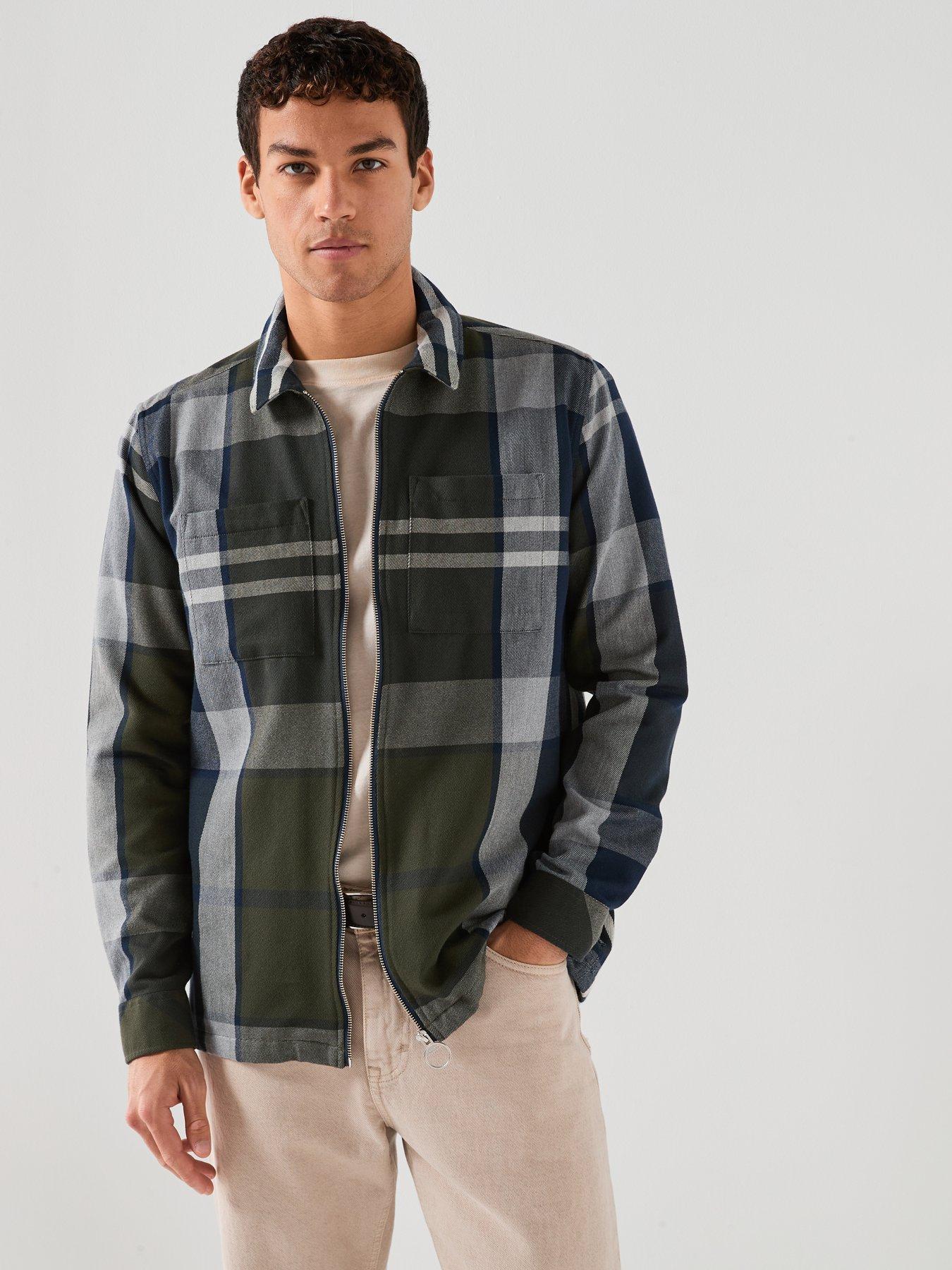 barbour-lannich-tartan-twill-overshirt-navyfront