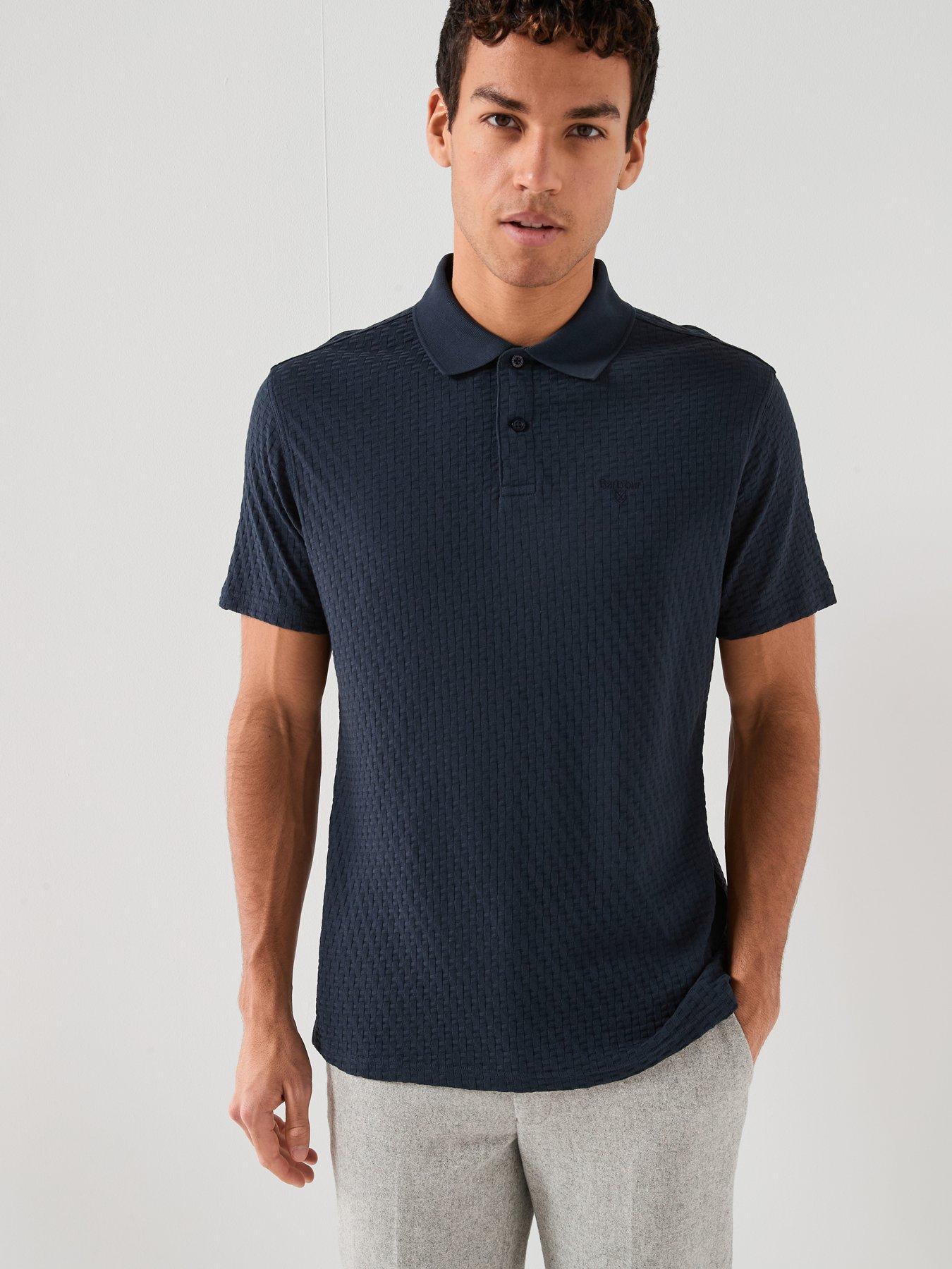 Barbour Westerdale Jacquard Tailored Polo Shirt - Navy