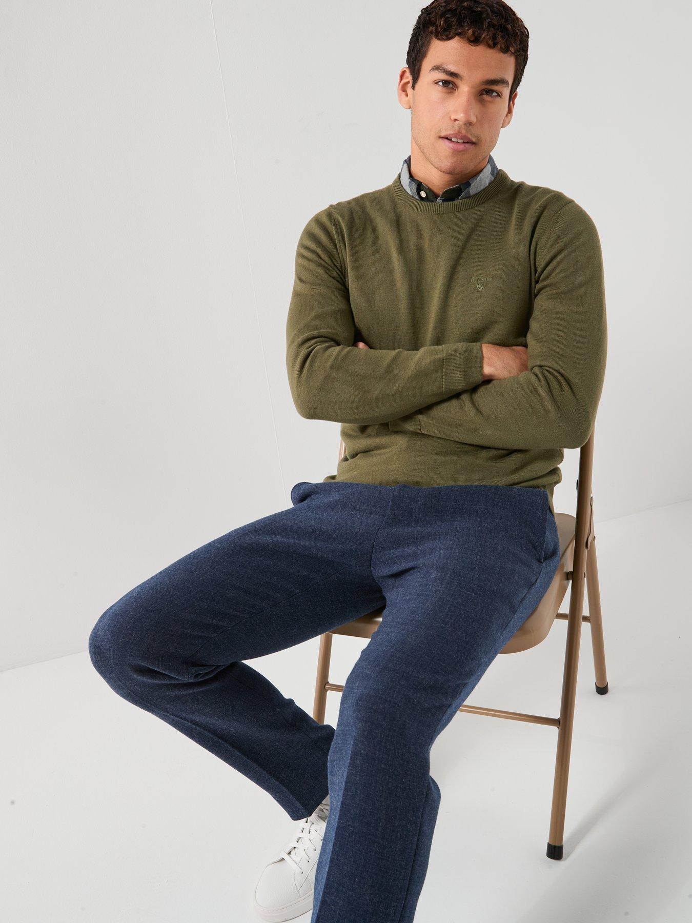 barbour-pima-cotton-crew-jumper-greenoutfit
