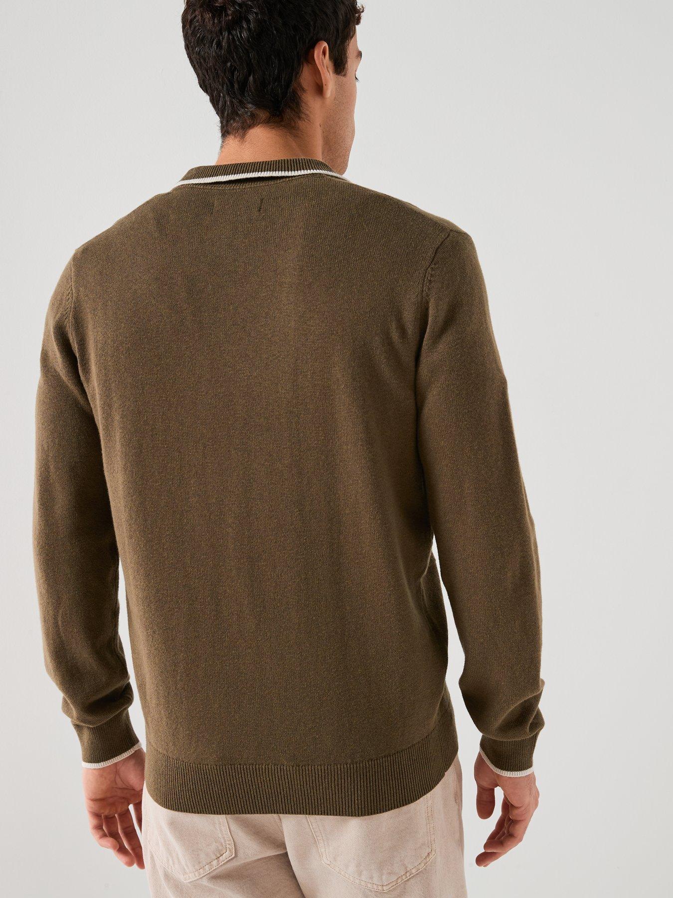 barbour-fenhill-long-sleeve-knitted-polo-top-greenstillFront