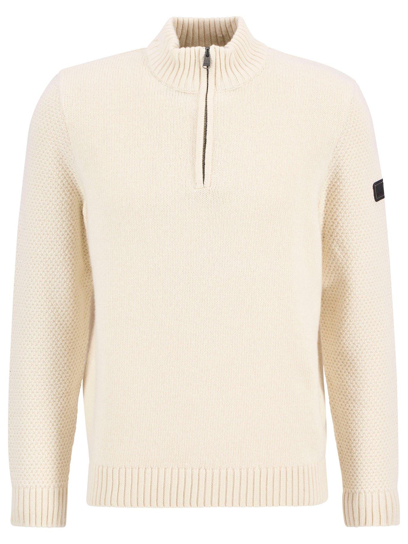 Image 5 of 5 of Barbour International Enfield Funnel Neck Knitted Jumper - White
