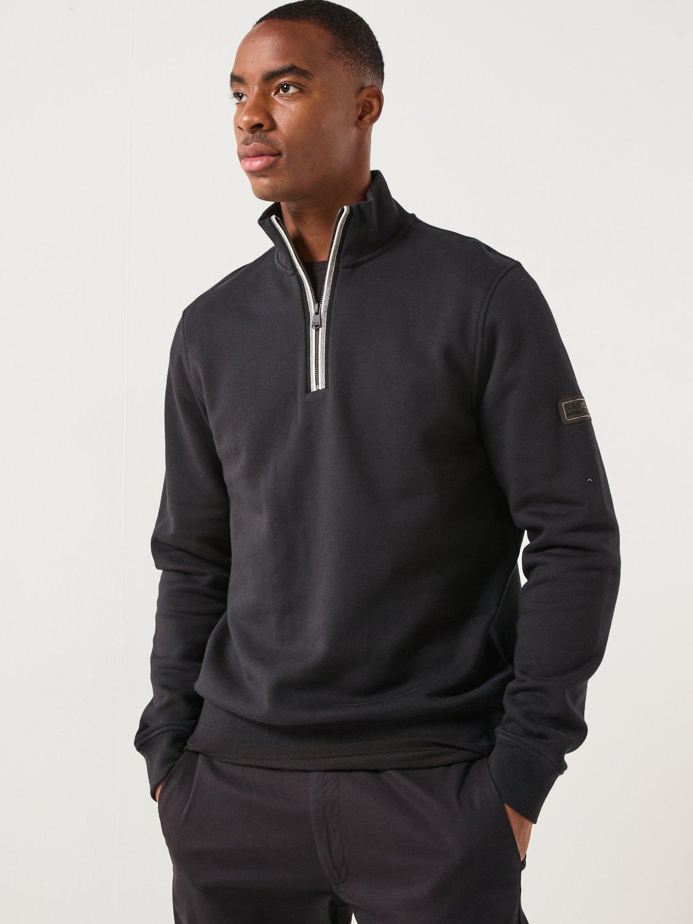 Barbour International Rufforth Half Zip Sweatshirt - Black