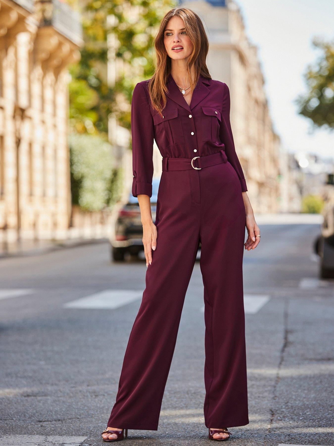 sosandar-burgundy-utility-pocket-belted-jumpsuit-red