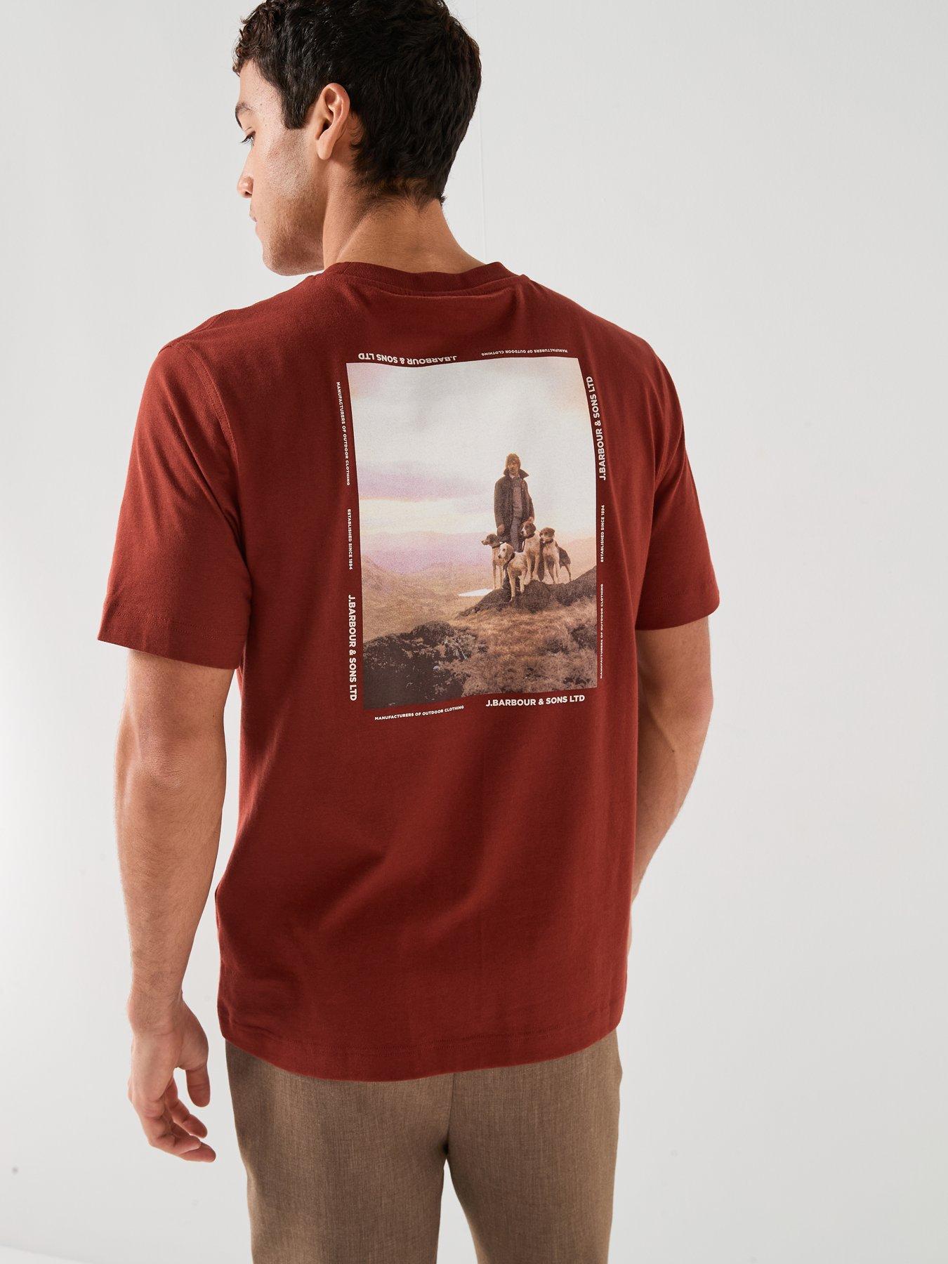 Barbour Parkend Back Graphic Relaxed T-Shirt - Dark Red