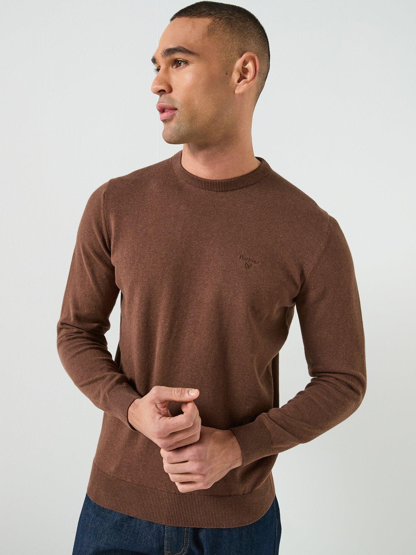 barbour-pima-cotton-crew-jumper-brown
