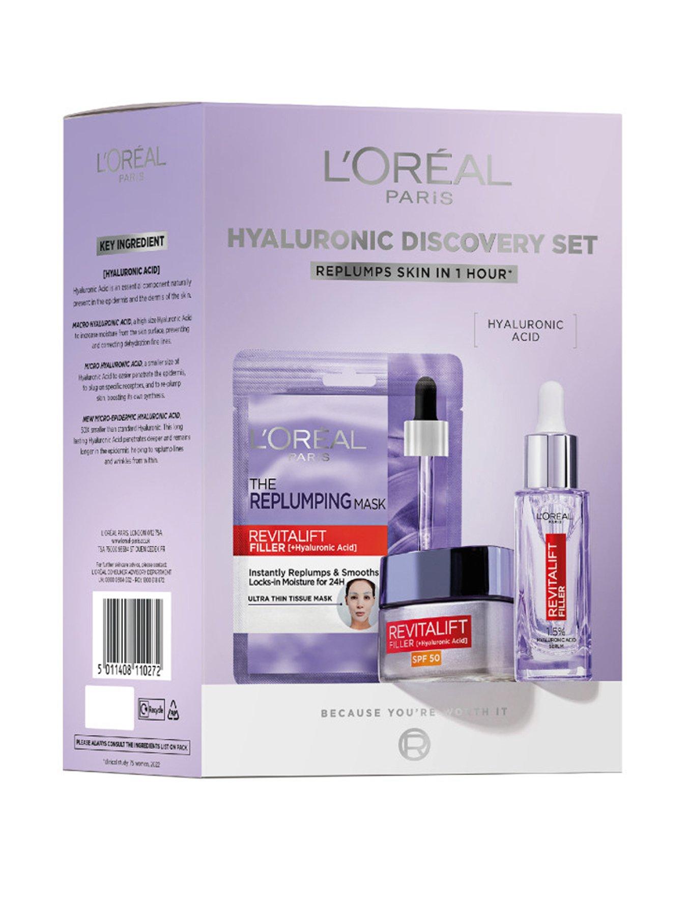 L'Oreal Paris L'Oreal Paris Hyaluronic Discovery Gift Set with Pure Hyaluronic Acid, Your Ultimate Trio to Replump Skin in 1 hour