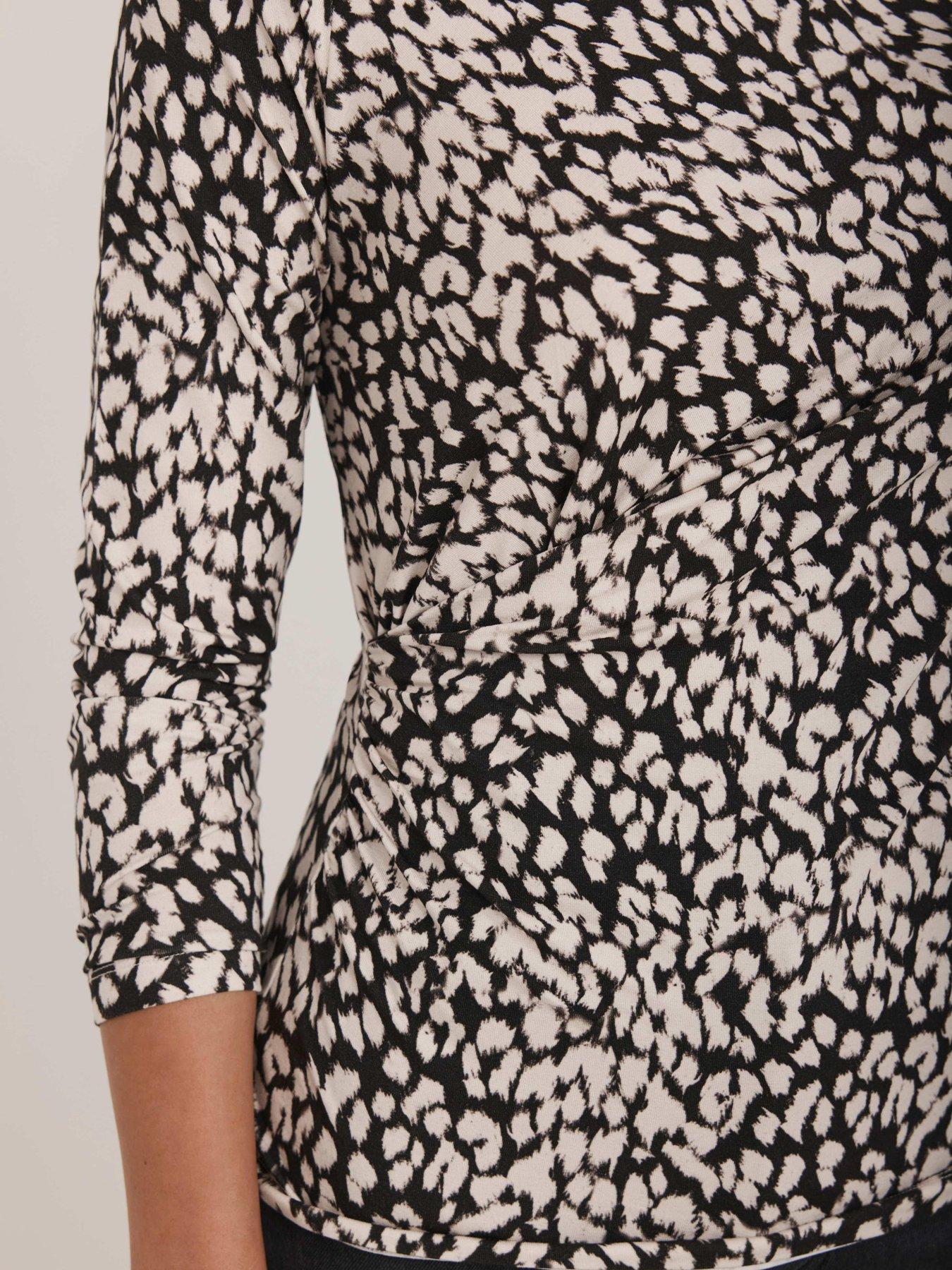 mint-velvet-animal-print-drape-top-blueoutfit