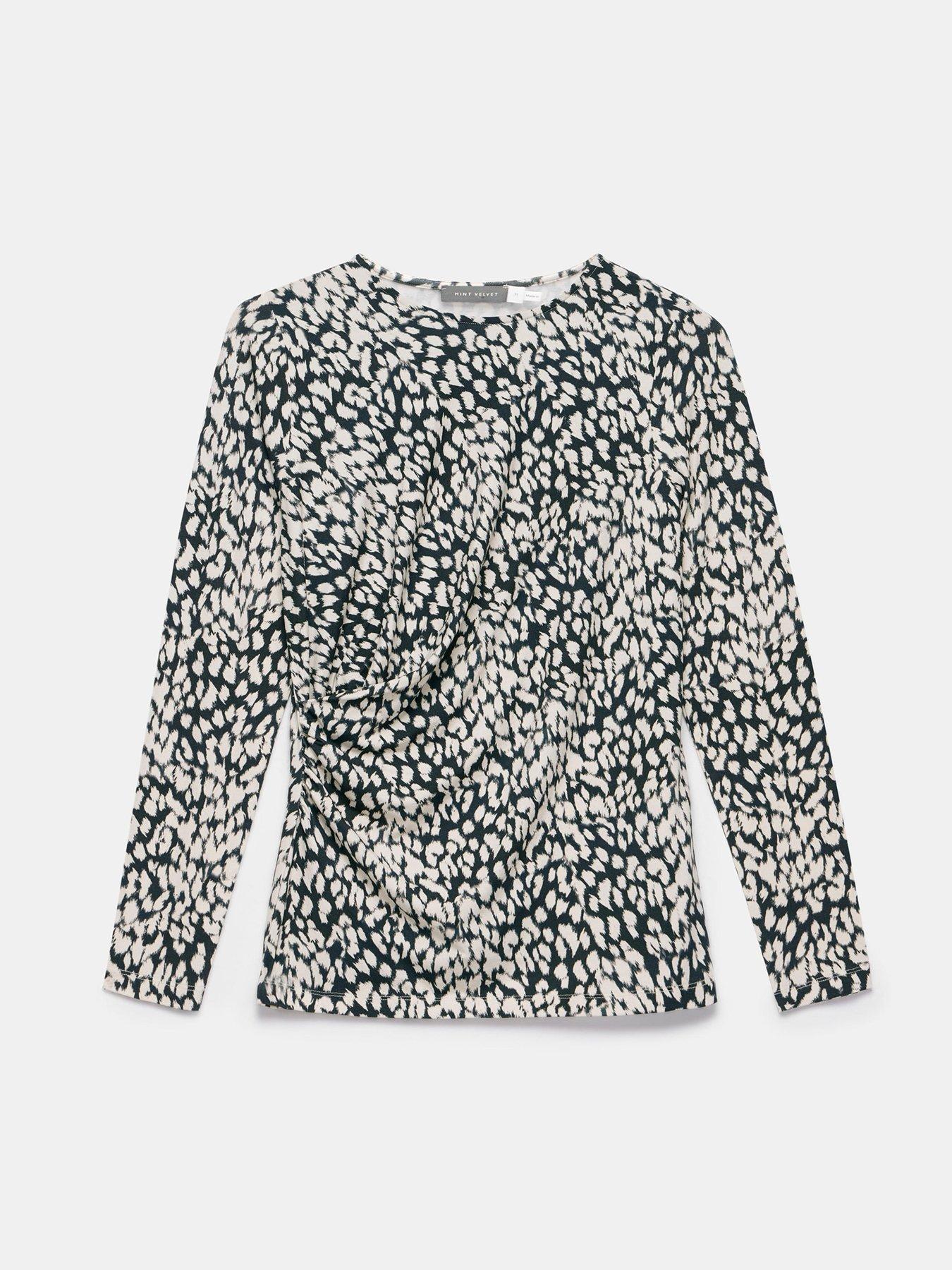 mint-velvet-animal-print-drape-top-bluedetail