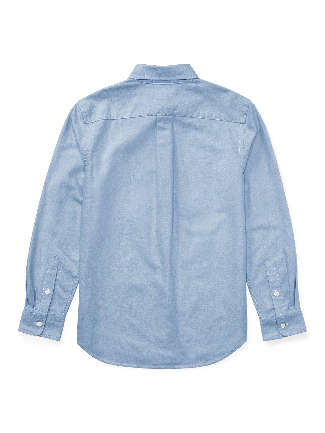 Image 5 of 5 of Polo Ralph Lauren Boys Long Sleeve Oxford Shirt - Blue