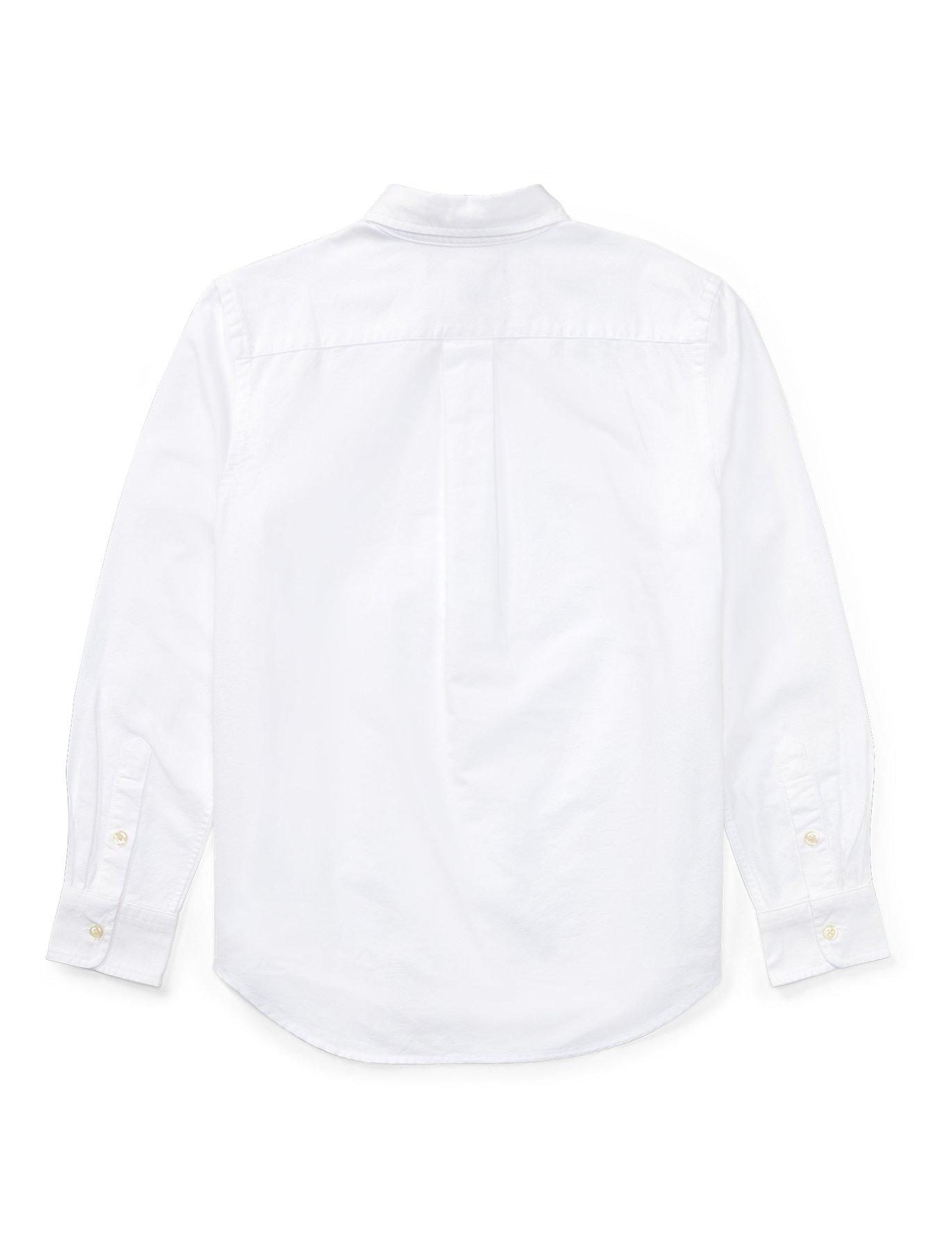 Image 5 of 5 of Polo Ralph Lauren Boys Long Sleeve Oxford Shirt - White