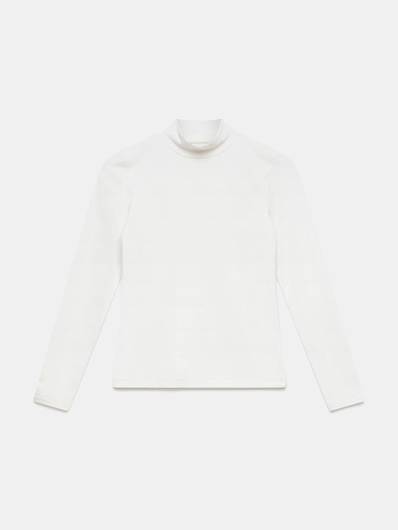 Image 5 of 6 of Mint Velvet High Neck Layering Top - White