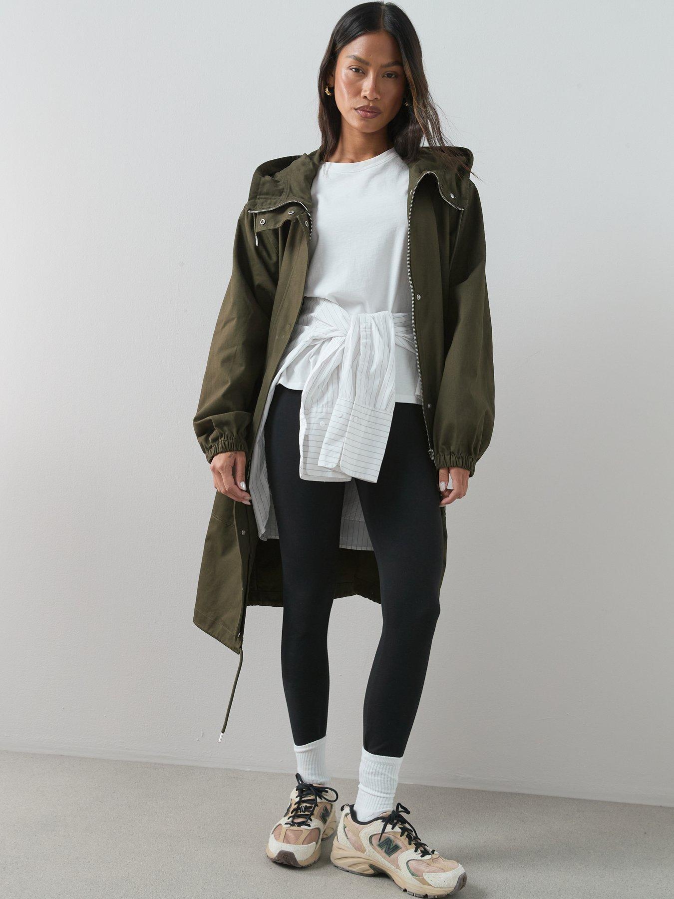Image 6 of 7 of The Very Collection Longline Utility Parka - Khaki