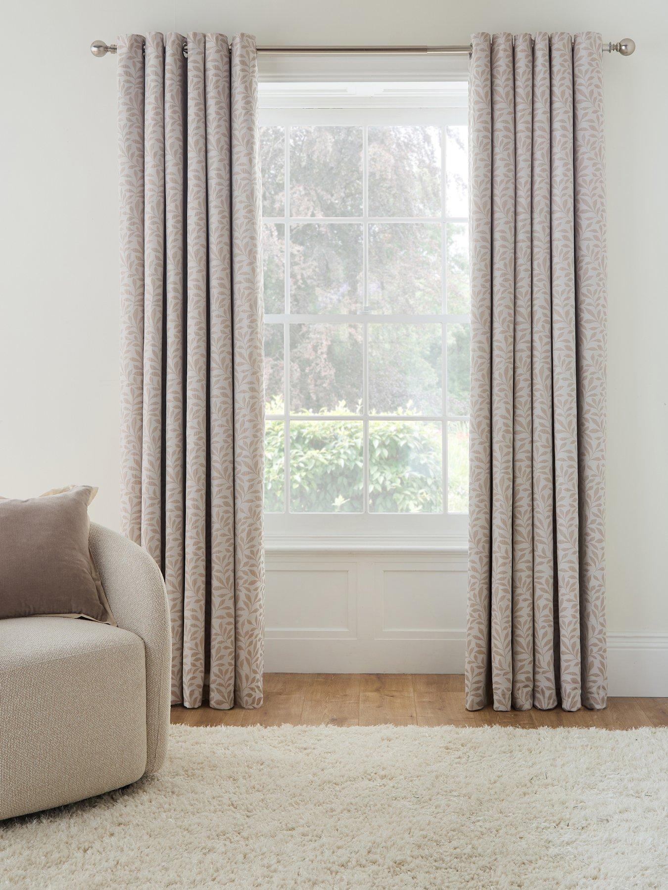 The Very Collection Sherwood Jacquard 66x72 Blackout Eyelet Curtains