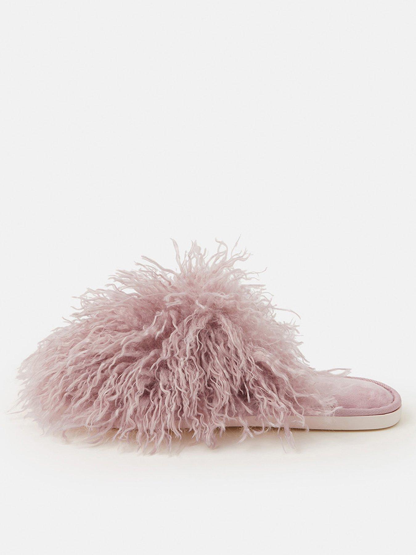 accessorize-shaggy-faux-fur-slippers-purple