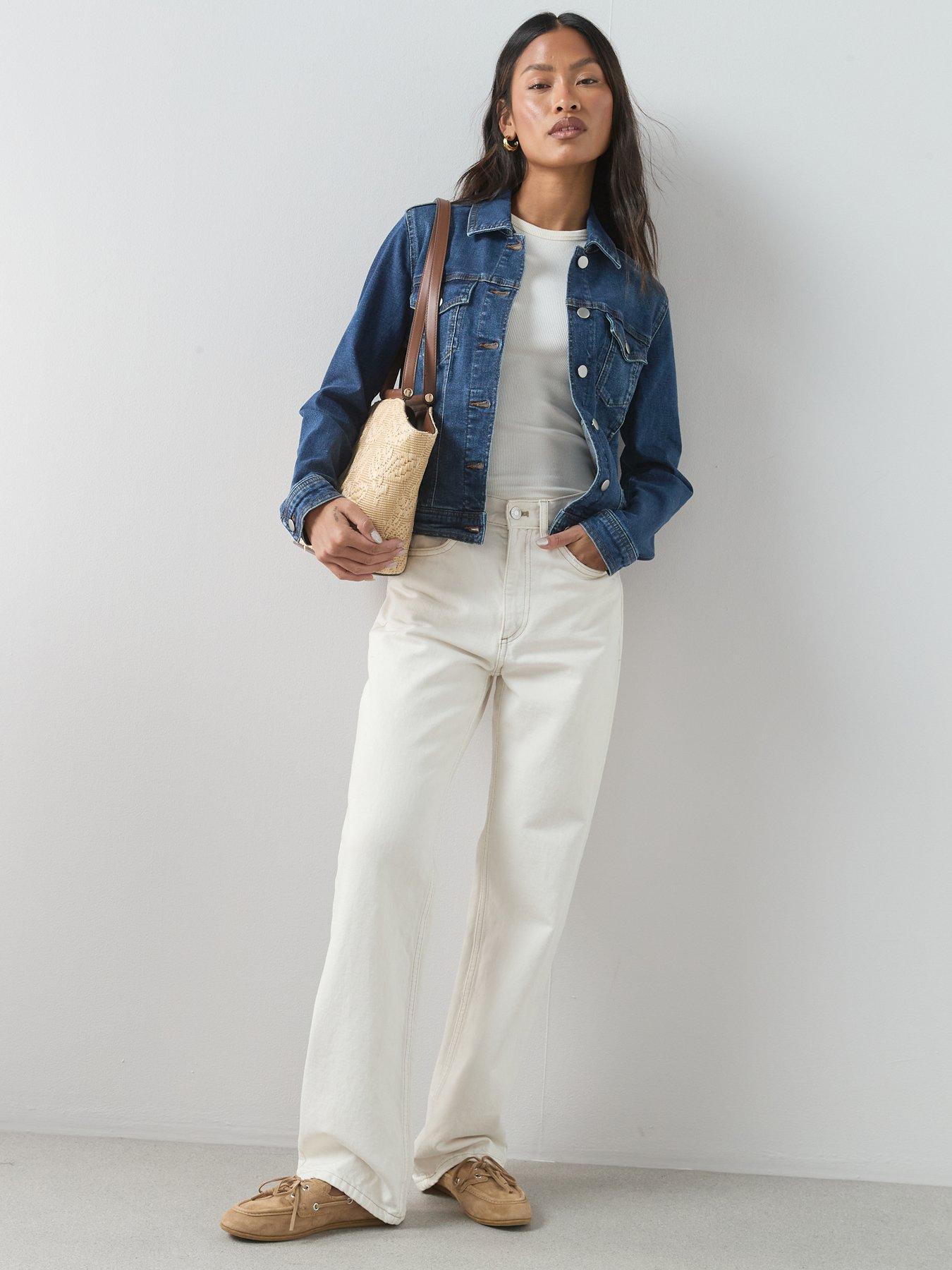 Image 6 of 6 of The Very Collection Denim Western Jacket With Stretch - Dark Wash