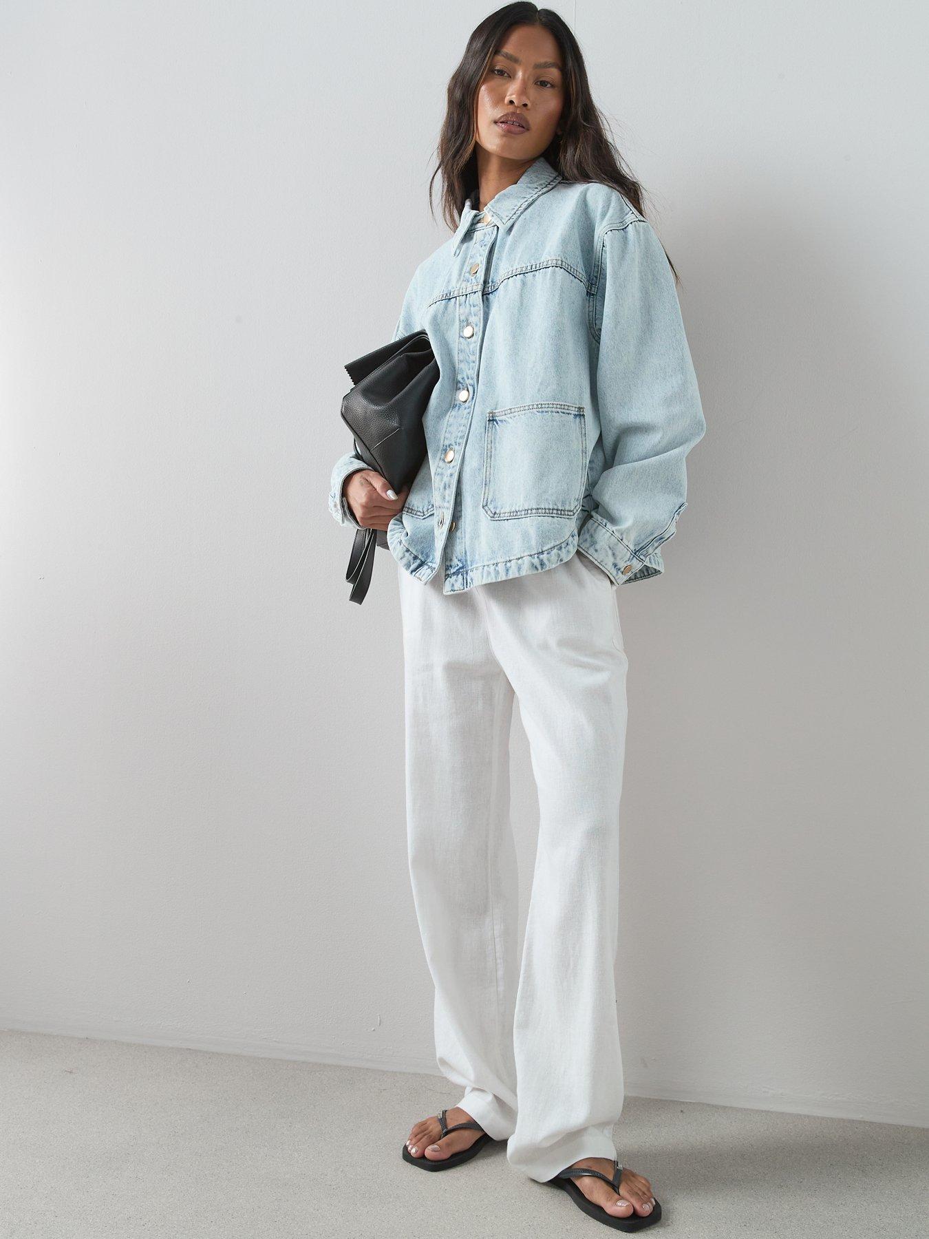 Image 6 of 6 of The Very Collection Relaxed Fit Denim Jacket - Light Wash