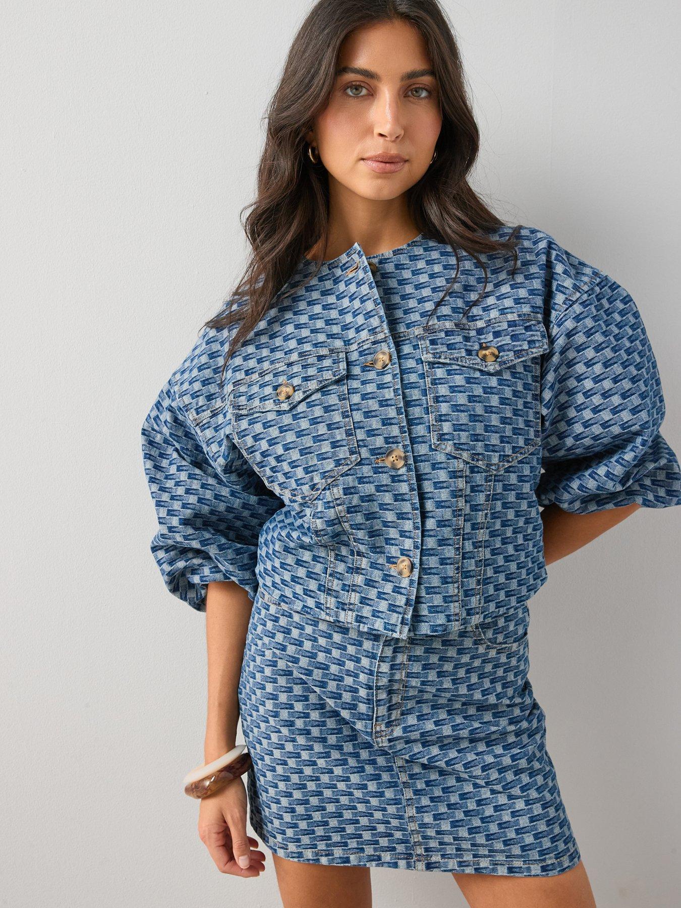 the-very-collection-denim-jacquard-top-co-ordfront