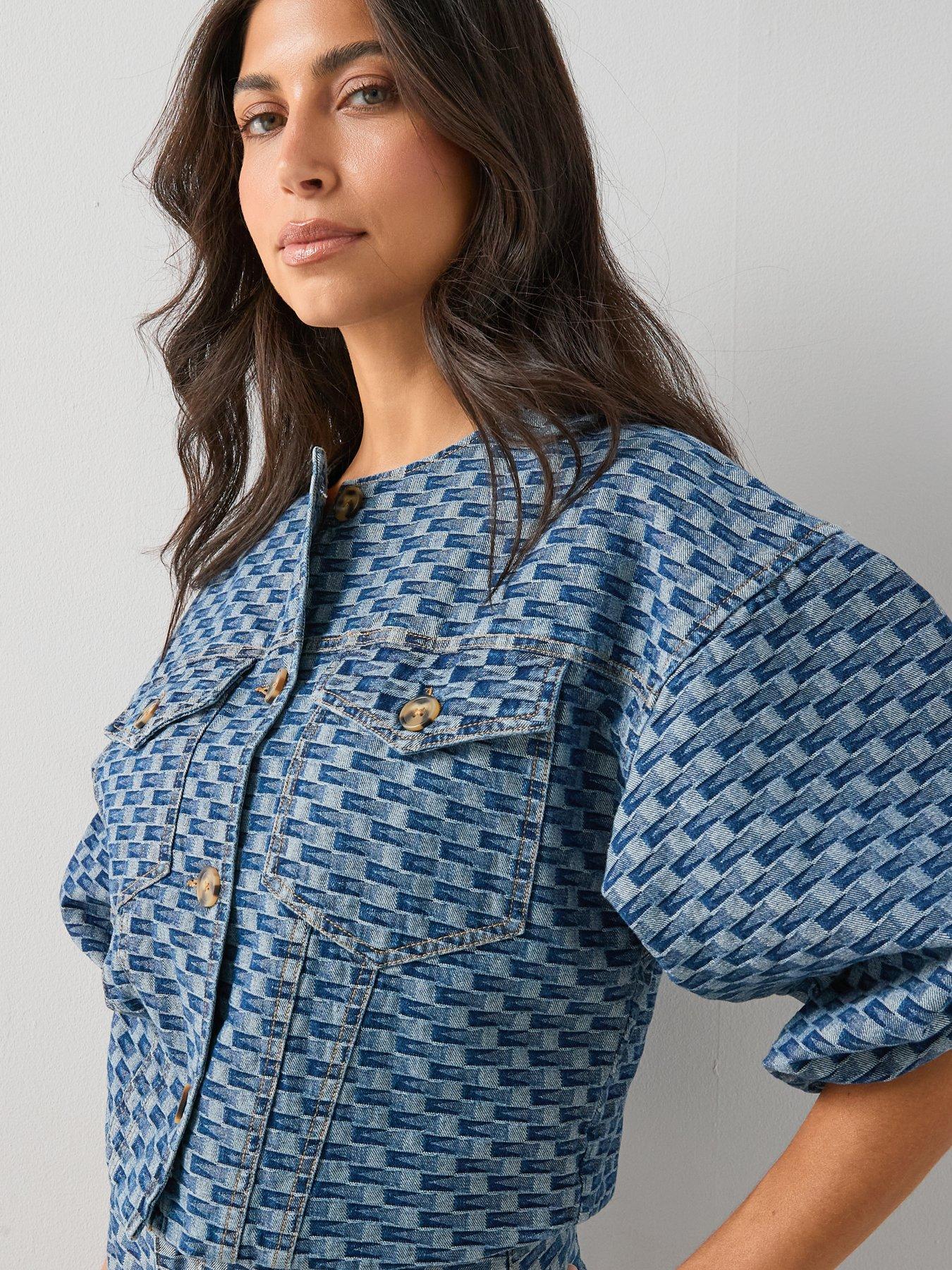 the-very-collection-denim-jacquard-top-co-ordoutfit