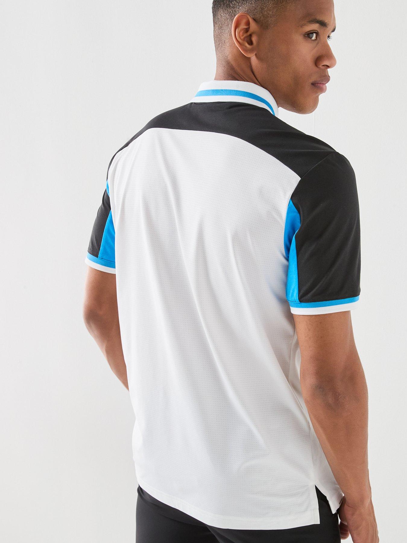 Image 6 of 6 of adidas Mens Golf Beyond Vent Polo Shirt - White/Blue