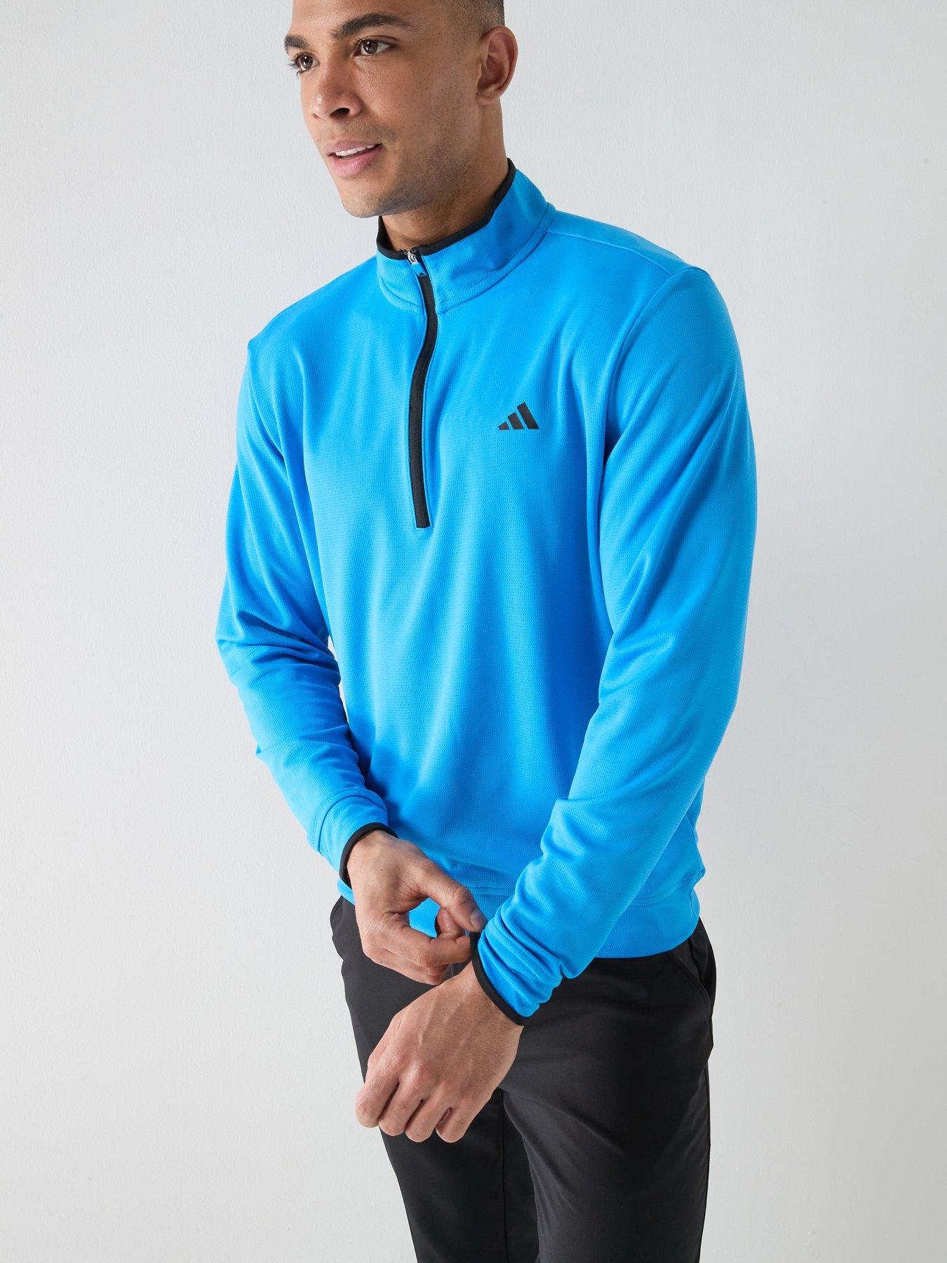 adidas-mens-golf-lightweight-quarter-zip-blue