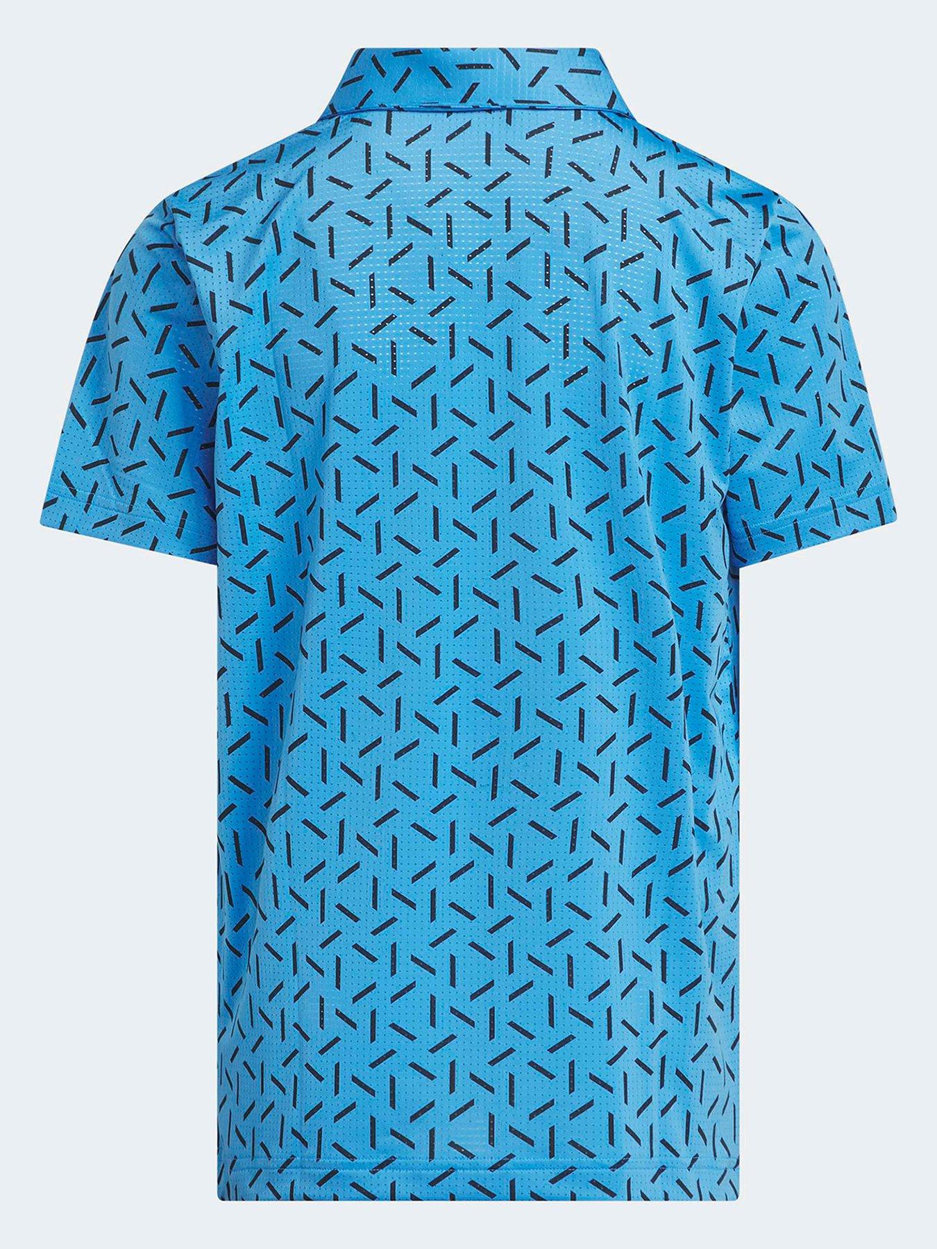 Image 2 of 5 of adidas Boys Golf Climacool Mesh Polo Shirt - Blue