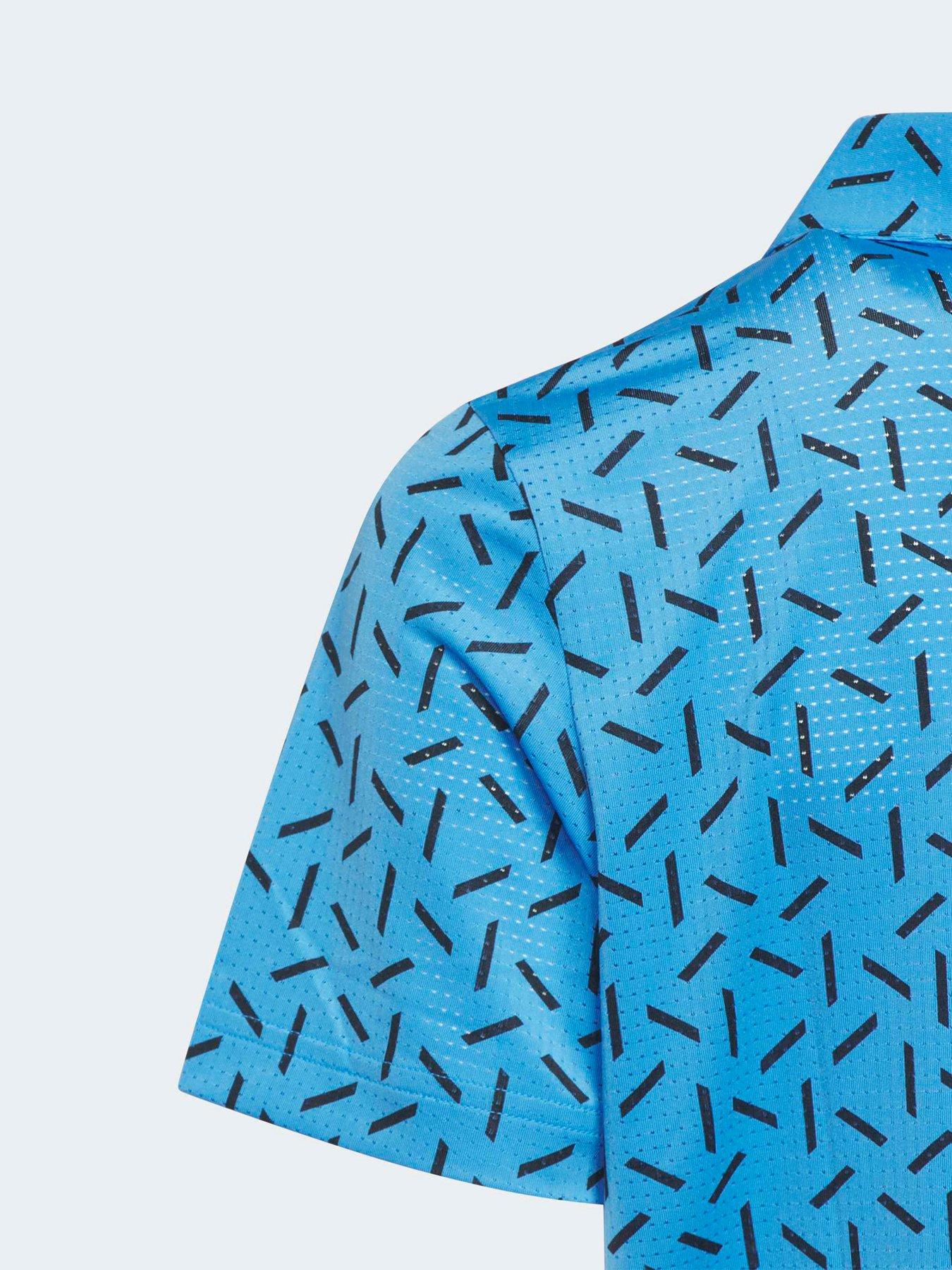 Image 5 of 5 of adidas Boys Golf Climacool Mesh Polo Shirt - Blue