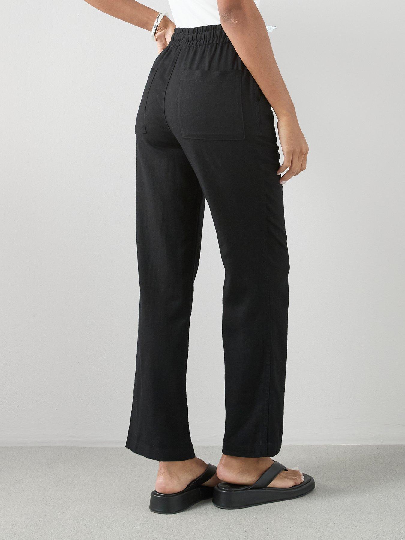 the-very-collection-linen-blend-straight-leg-trouser-blackdetail