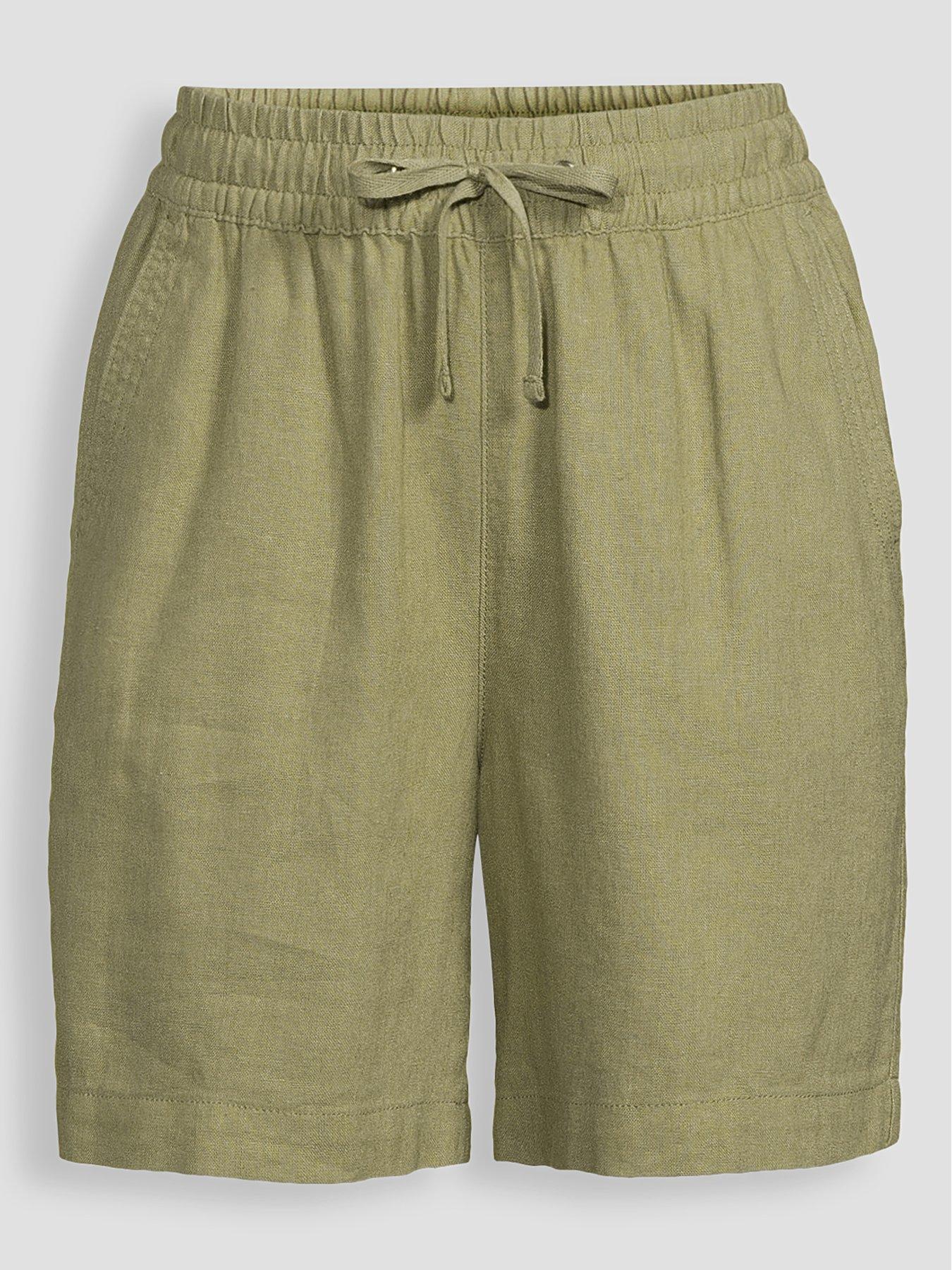 Image 7 of 7 of The Very Collection Linen Blend Shorts - Khaki