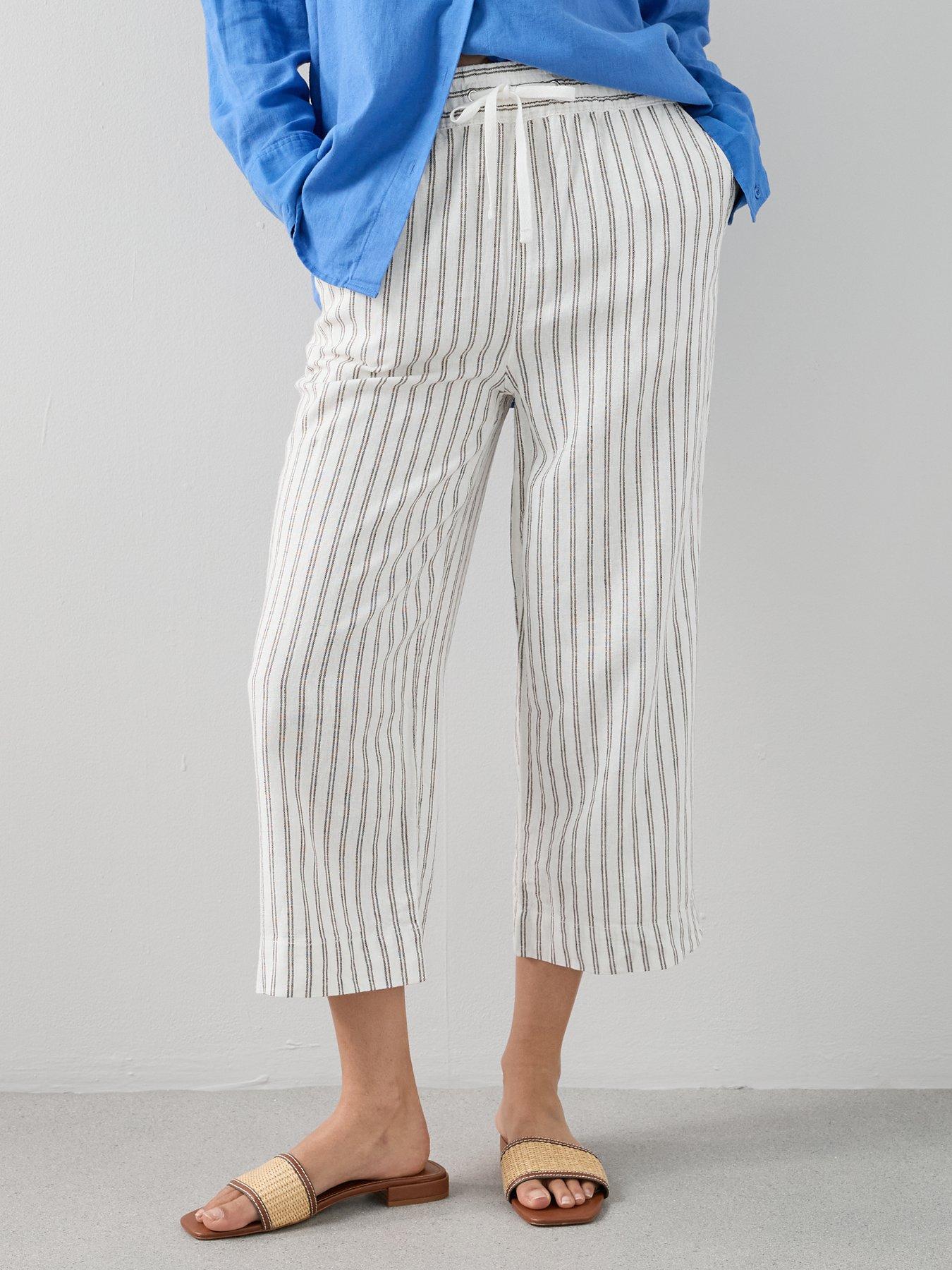 Image 4 of 7 of The Very Collection Linen Blend Cropped Trouser