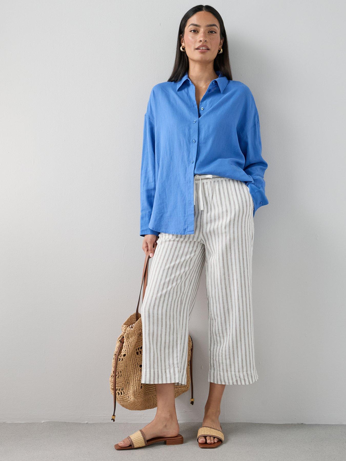 Image 5 of 7 of The Very Collection Linen Blend Cropped Trouser