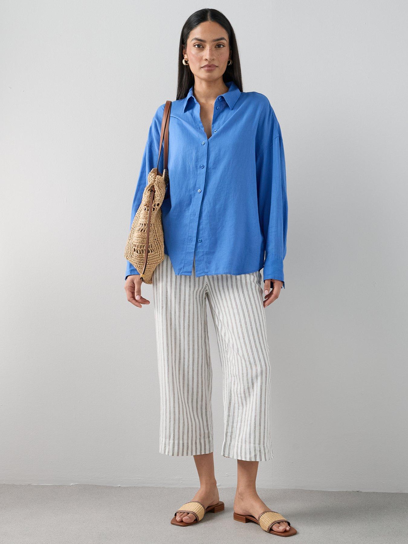 Image 6 of 7 of The Very Collection Linen Blend Cropped Trouser