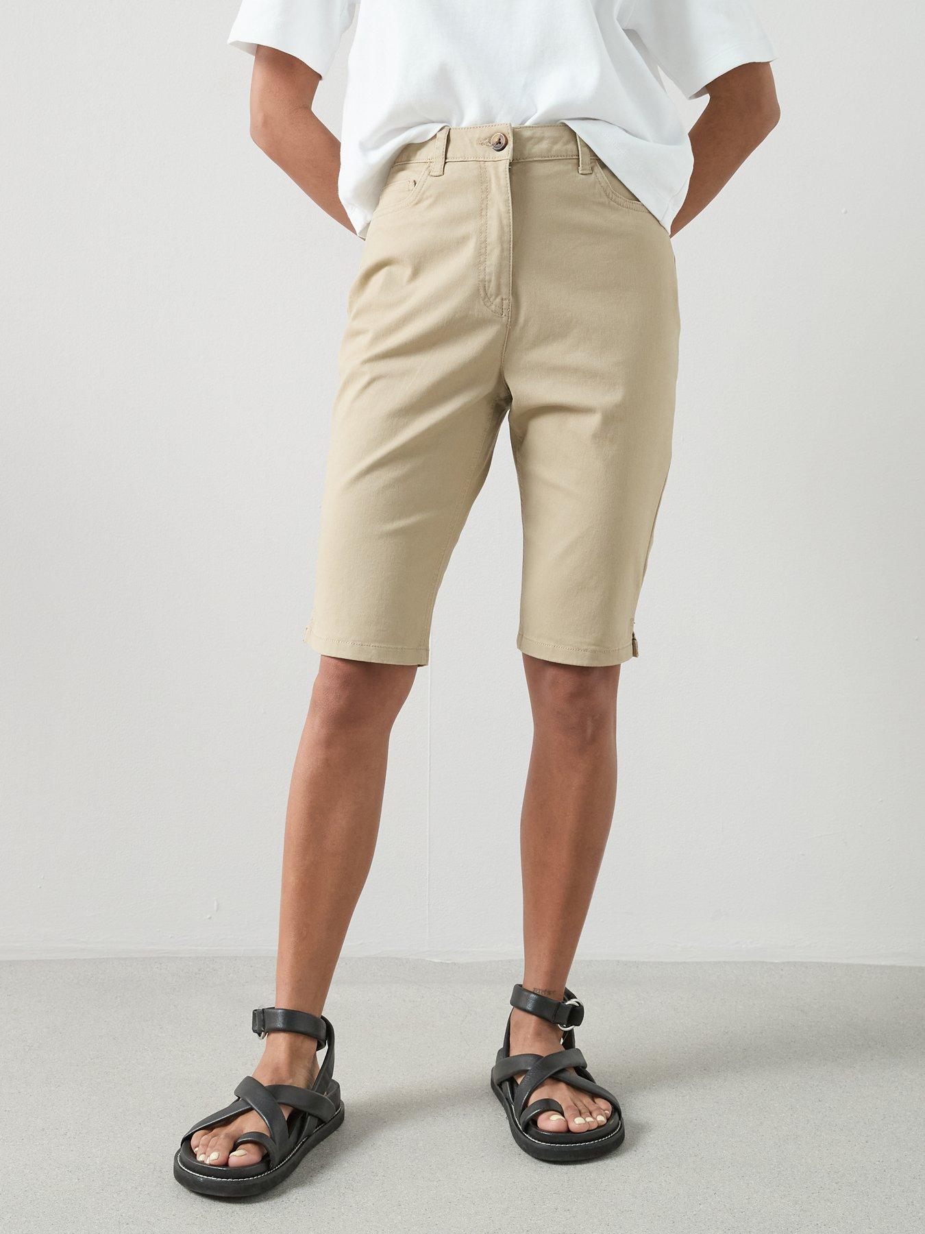 Image 4 of 7 of The Very Collection Stretch Knee Length Shorts - Beige
