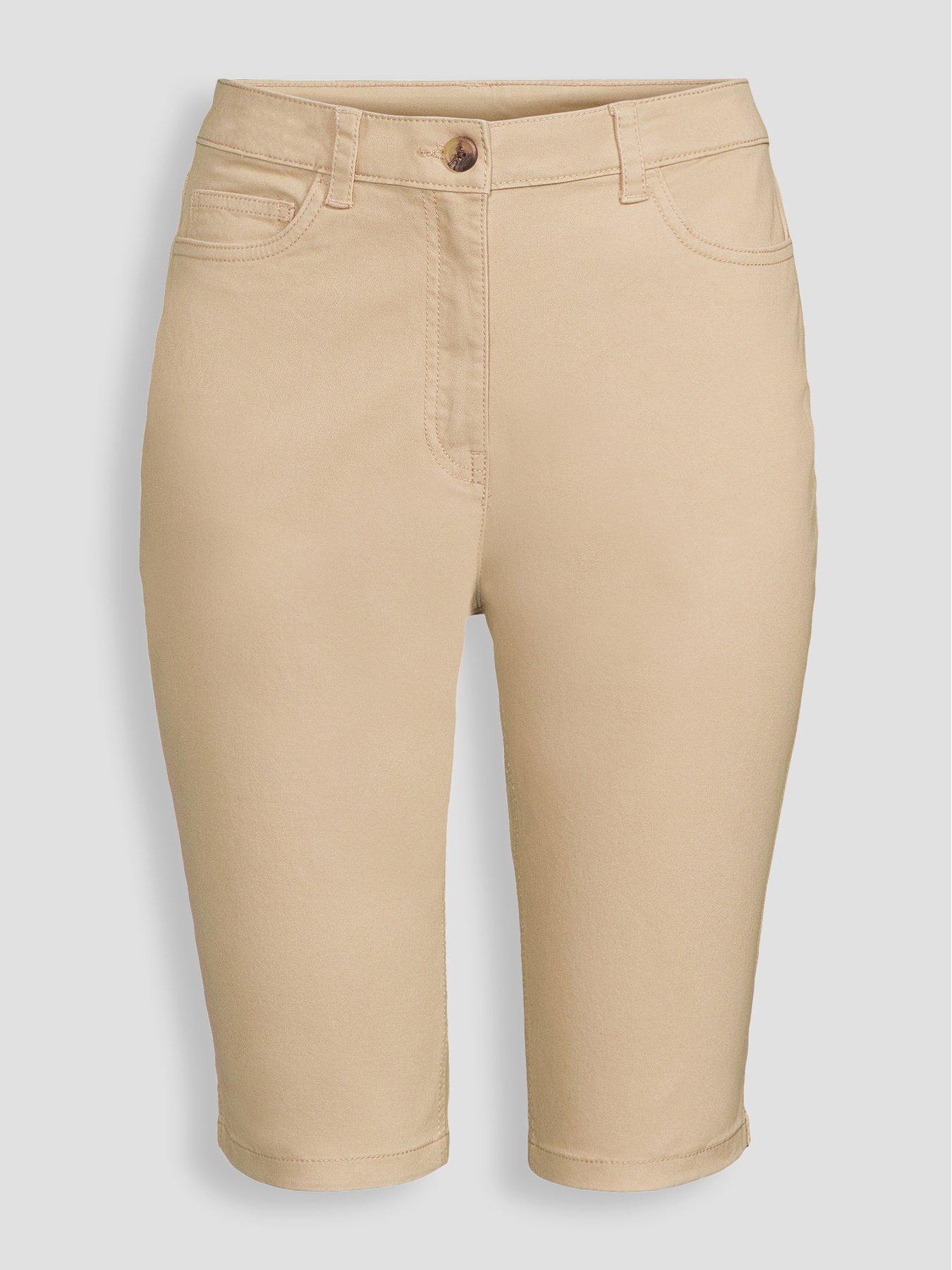Image 7 of 7 of The Very Collection Stretch Knee Length Shorts - Beige