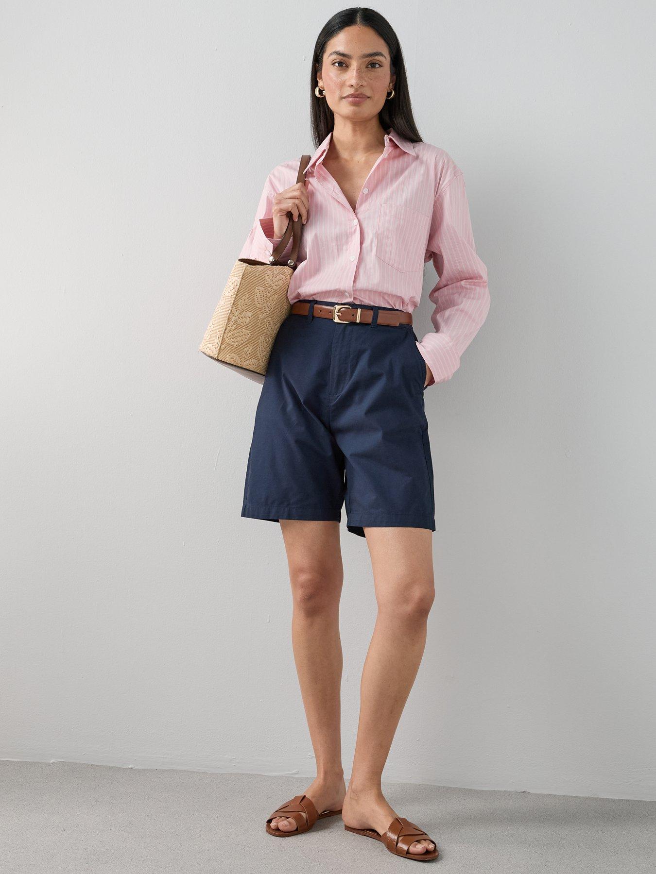 Image 3 of 7 of The Very Collection Cotton Pleat Top Short
