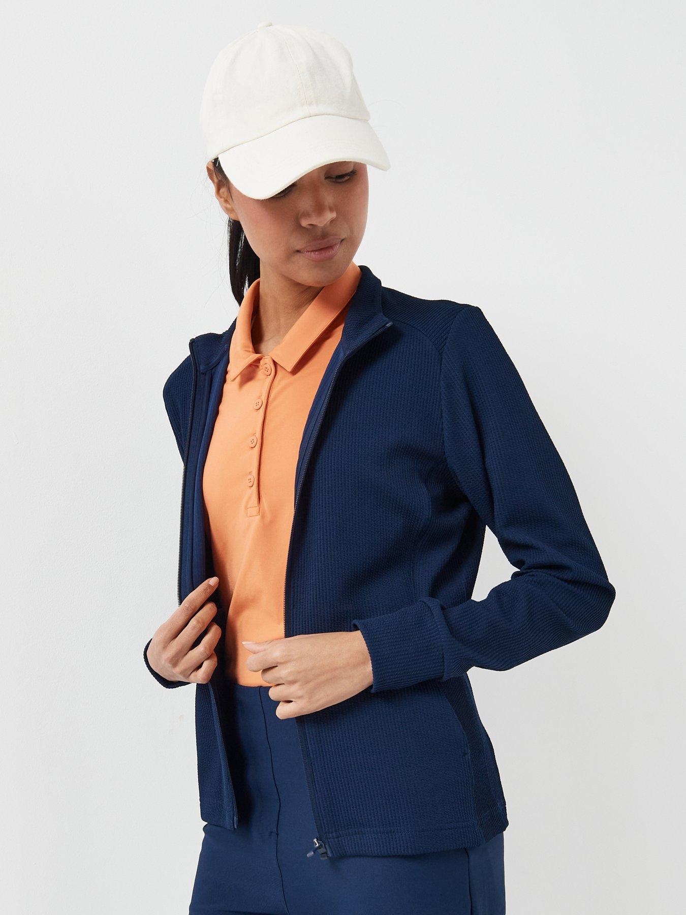 Image 1 of 6 of adidas Womens Golf Full Zip Jacket - Navy