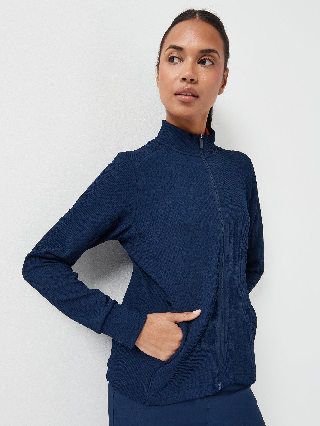 Image 4 of 6 of adidas Womens Golf Full Zip Jacket - Navy