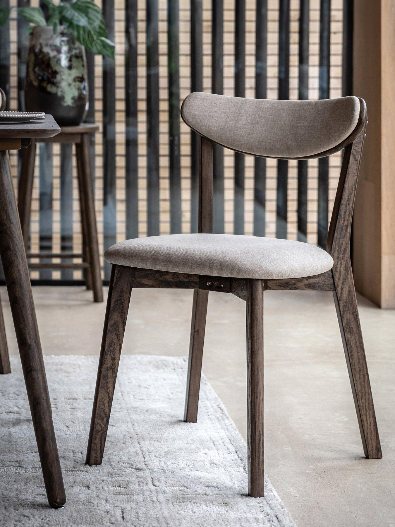 Gallery Direct Set Of 2 Hatfield Smoked Dining Chairs in Smoked Oak