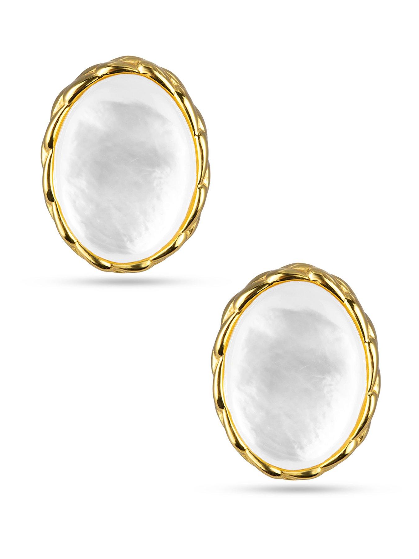 the-love-collection-gold-plated-sterling-silver-mother-of-pearl-studs