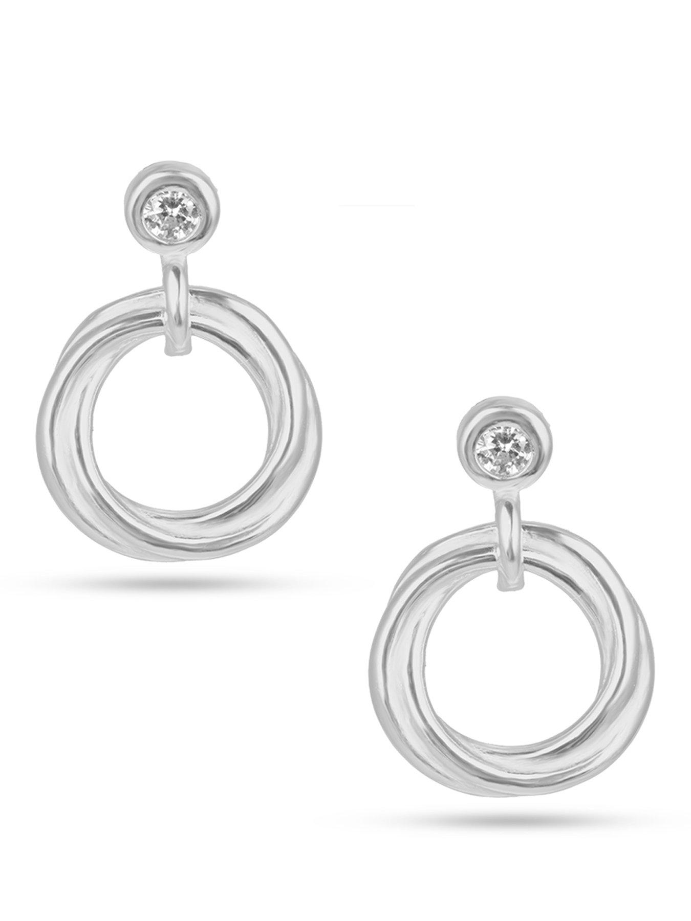the-love-collection-sterling-silver-rubover-cz-rope-drop-earringsfront