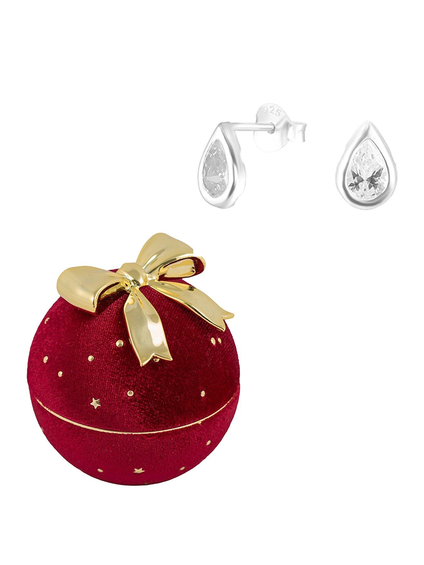 the-love-collection-sterling-silver-4x6mm-cubic-zirconia-tear-shape-earrings-with-bauble-box