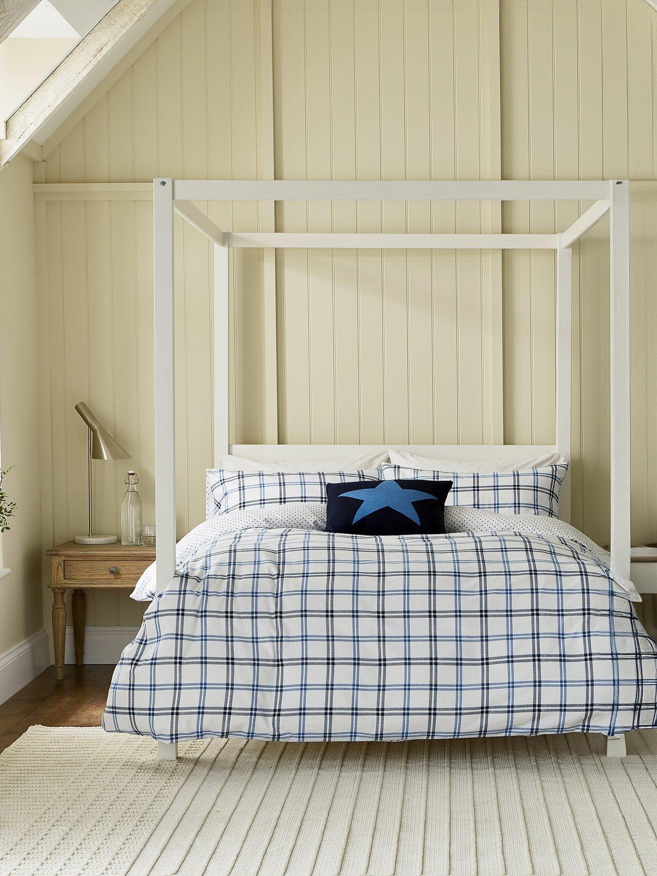 Helena Springfield Hunter's Check Duvet Cover Set Cobalt Blue/Navy