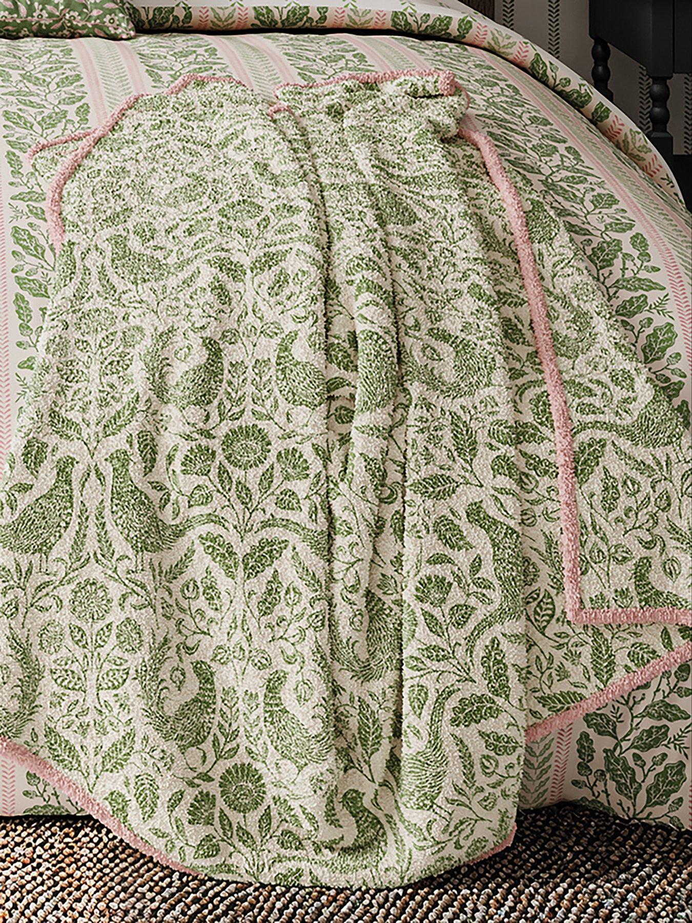 Helena Springfield Pheasant Fleece Green / Pink 140X180Cm
