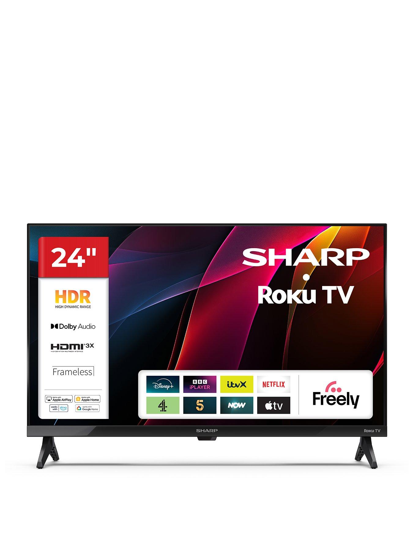 sharp-24hd2225k-24-inch-hd-ready-smart-roku-tv-with-freely