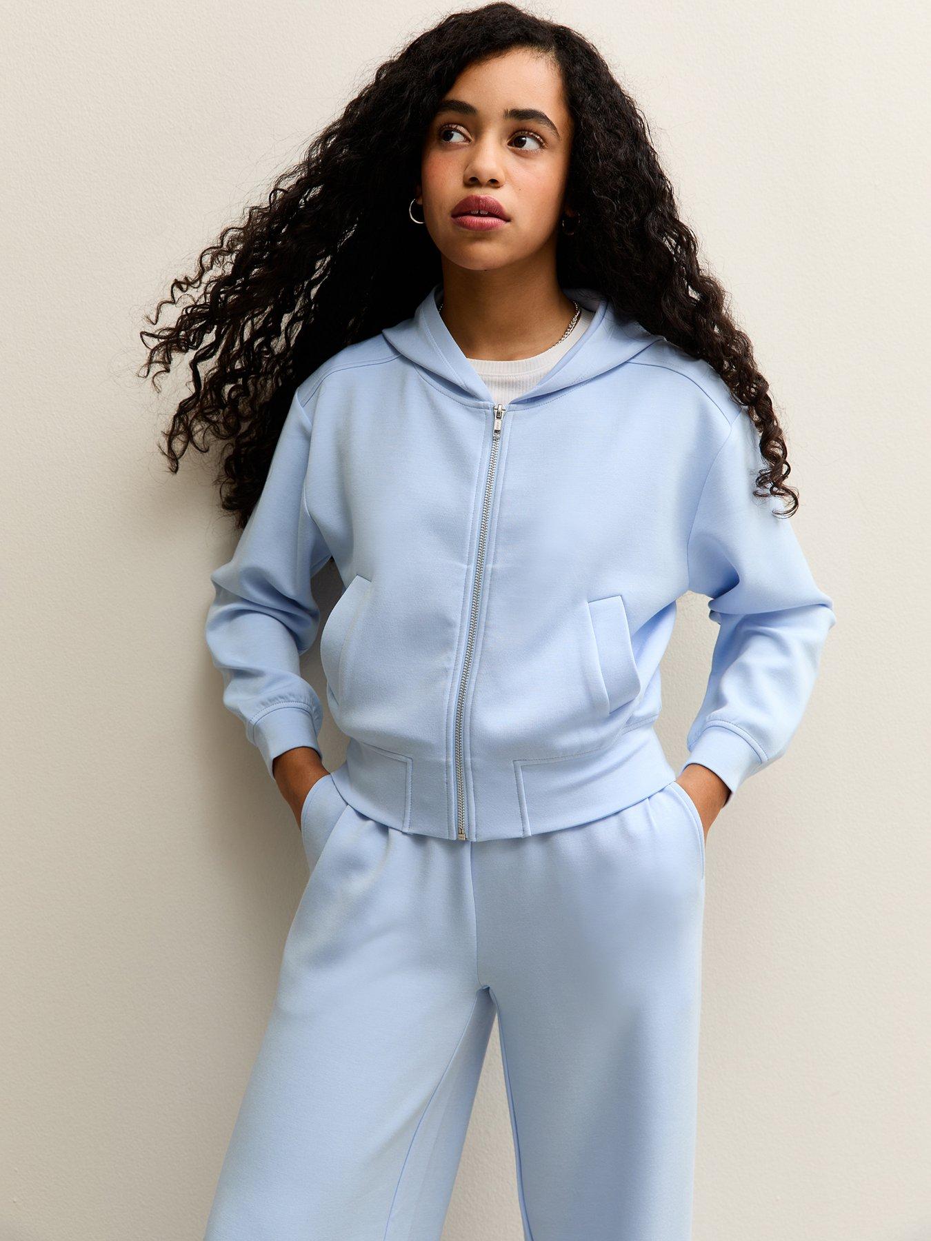 new-look-915-girls-light-blue-soft-touch-zip-up-co-ord-hoodie-light-blue