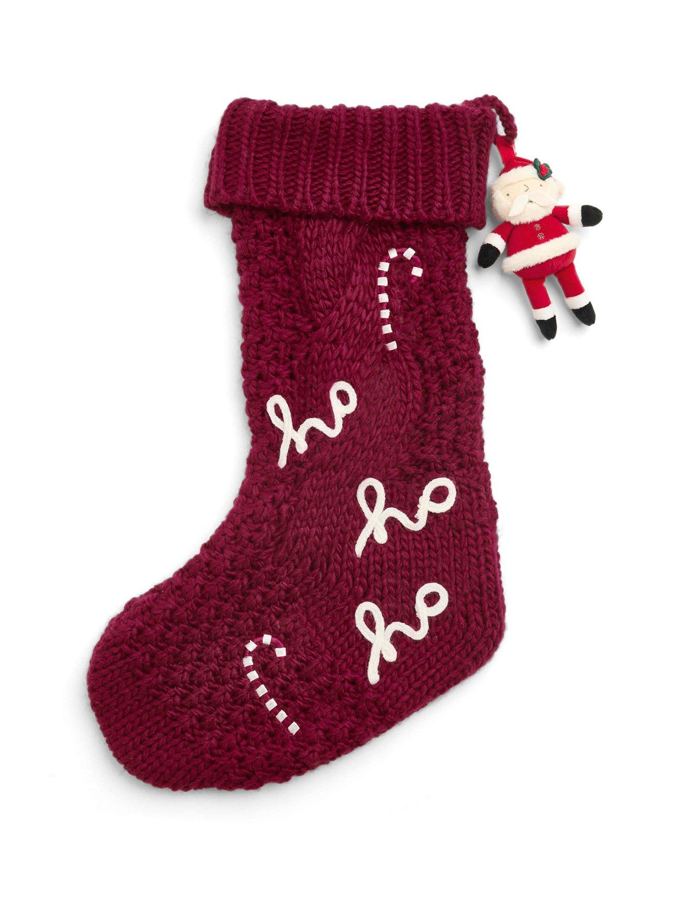 Mamas & Papas Large Stocking - Knit Red