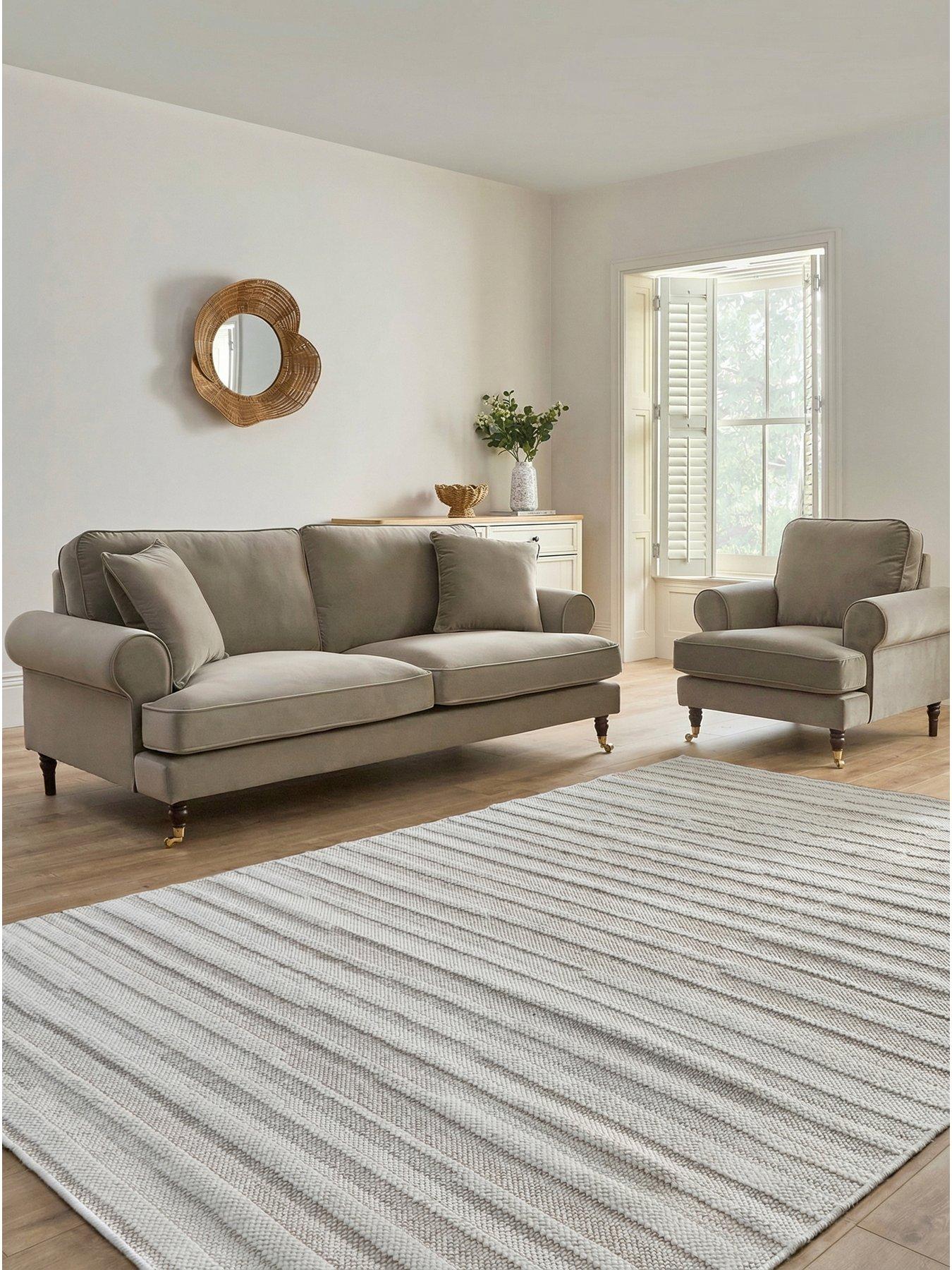 The Very Collection Coast 3 Seater Fabric Sofa + Armchair (Buy  &  SAVE!)